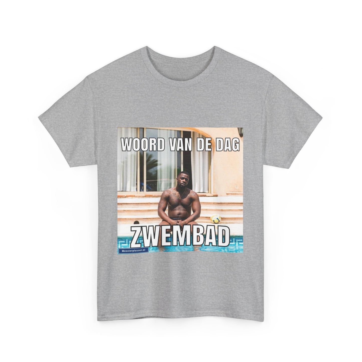 T-Shirt mit dem Wort „Schwimmbad“ des Tages