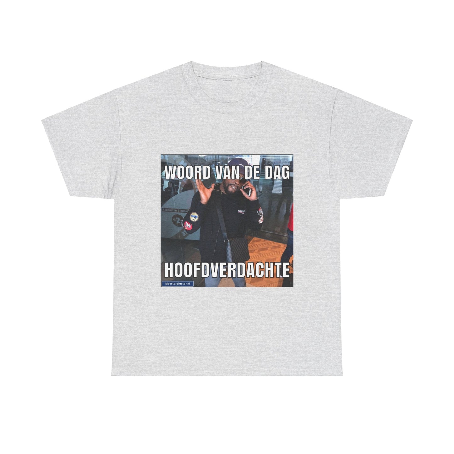 T-Shirt „Hauptverdächtiger“ mit dem Wort des Tages