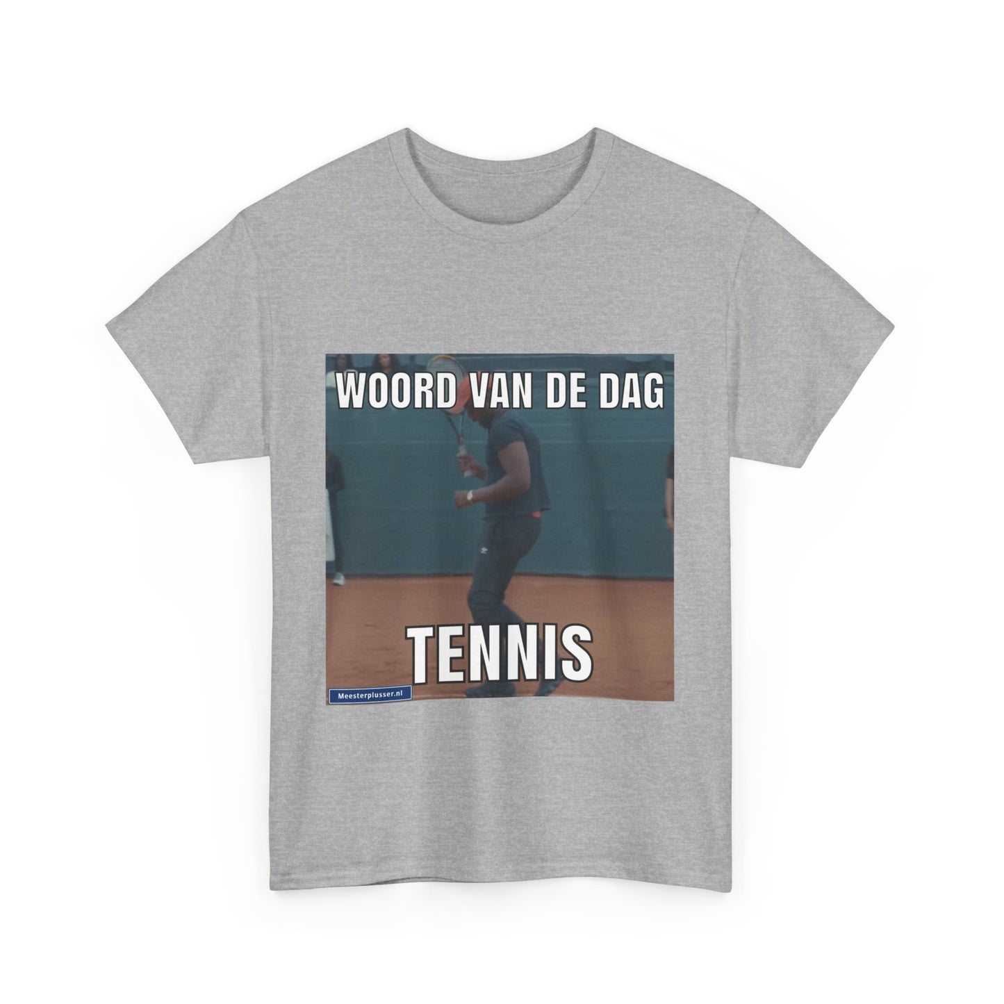 T-Shirt mit dem Wort „Tennis“ des Tages