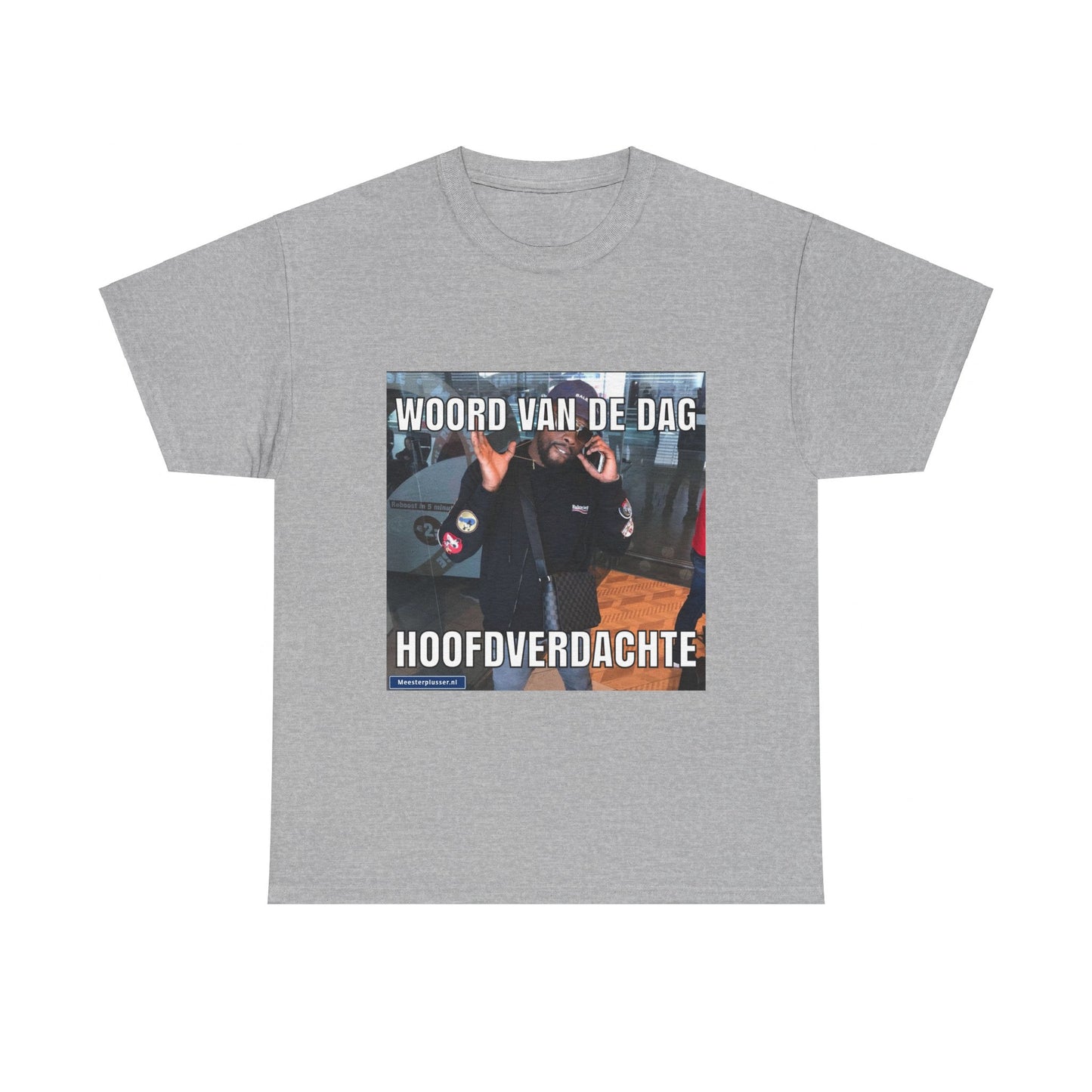 T-Shirt „Hauptverdächtiger“ mit dem Wort des Tages