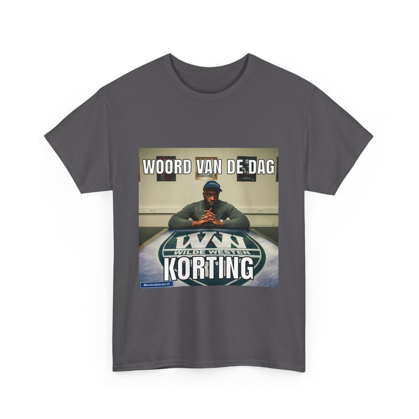 ''Korting'' Word of the day T-shirt - Meesterplusser.nl