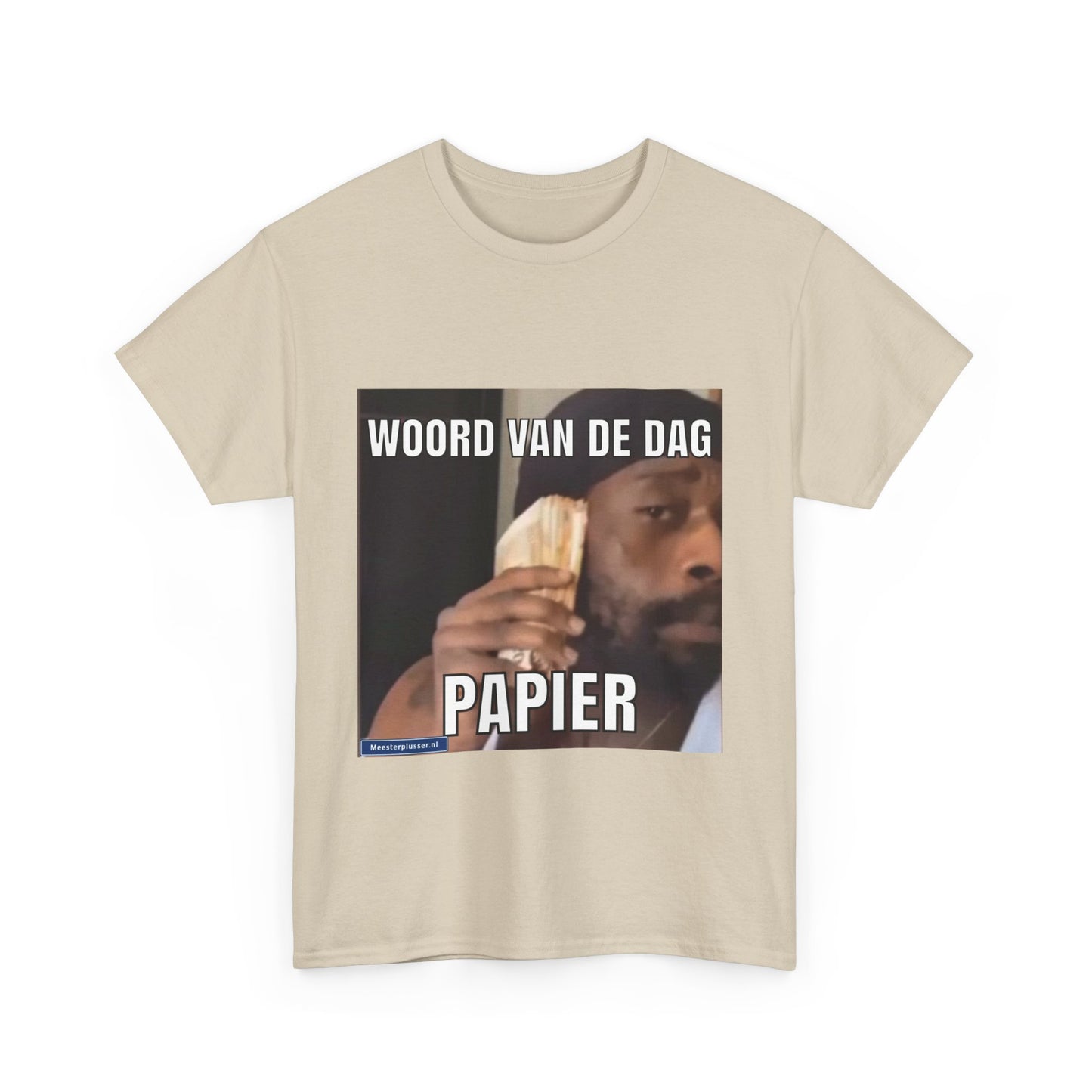 ''Papier'' Word of the day T-shirt - Meesterplusser.nl