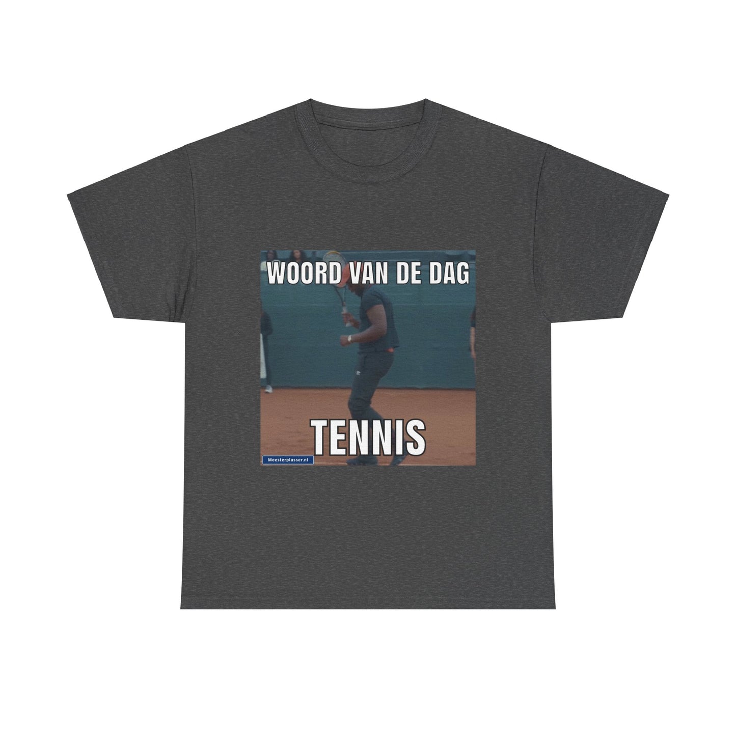T-Shirt mit dem Wort „Tennis“ des Tages