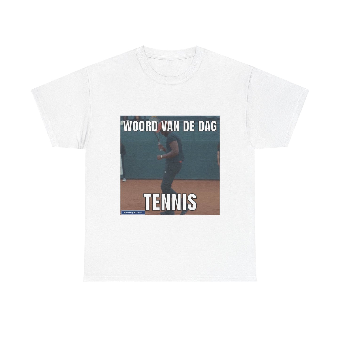 T-Shirt mit dem Wort „Tennis“ des Tages
