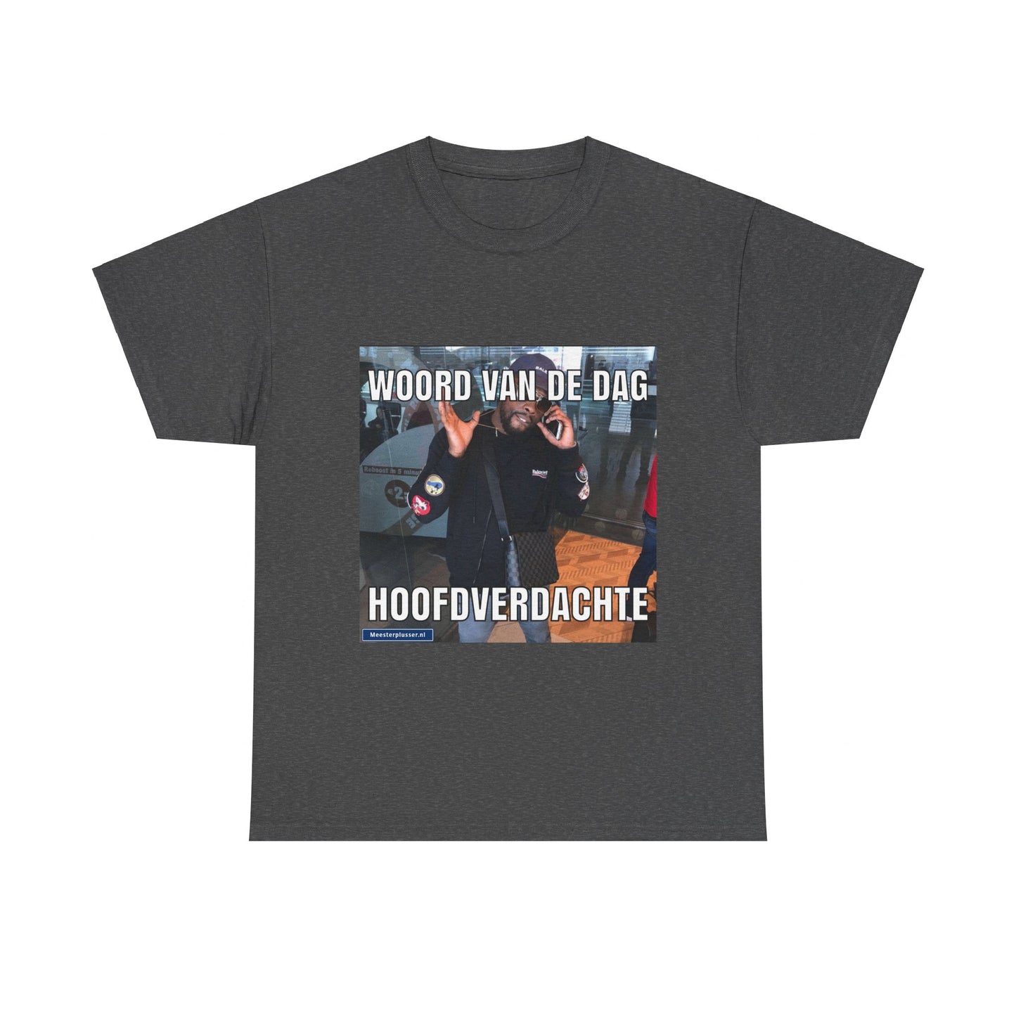 T-Shirt „Hauptverdächtiger“ mit dem Wort des Tages