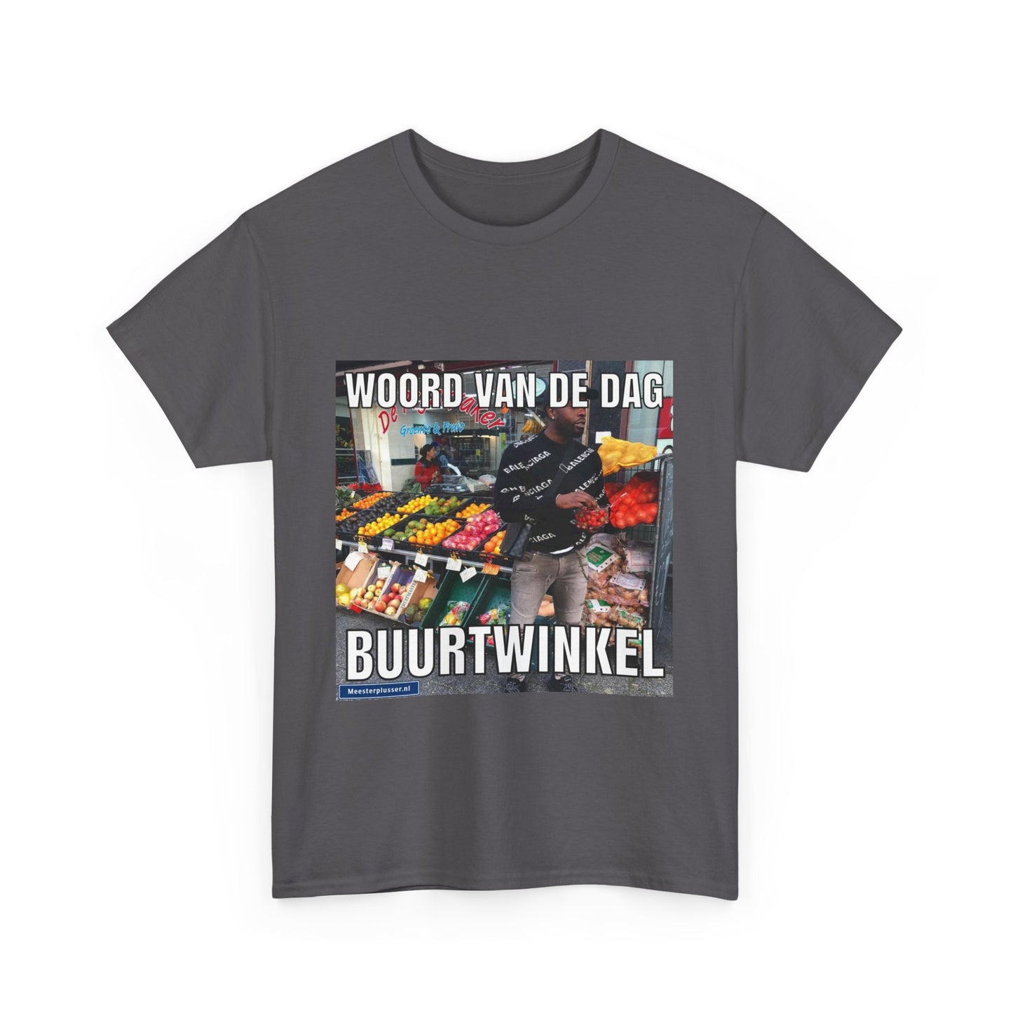 ''Buurtwinkel'' Word of the day T-shirt - Meesterplusser.nl