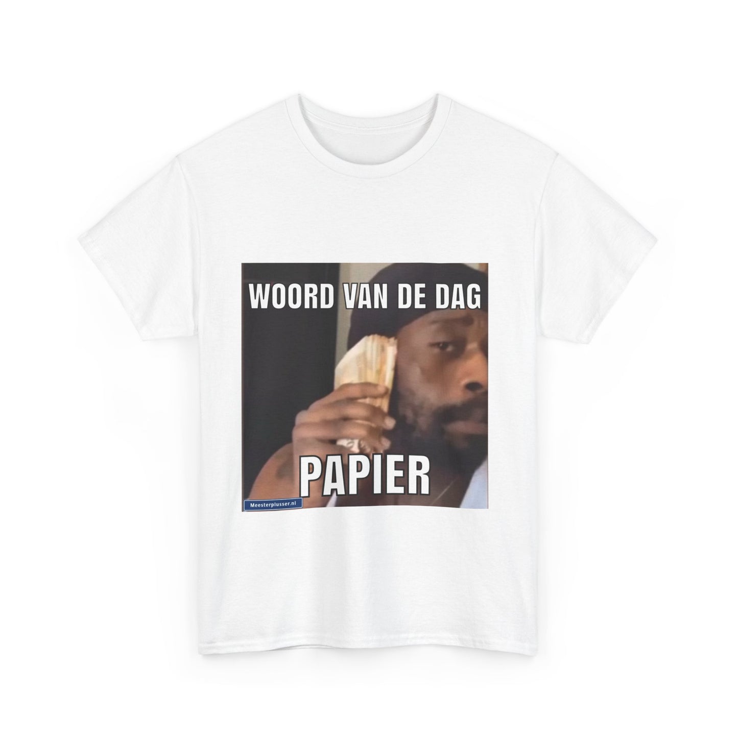 ''Papier'' Word of the day T-shirt - Meesterplusser.nl
