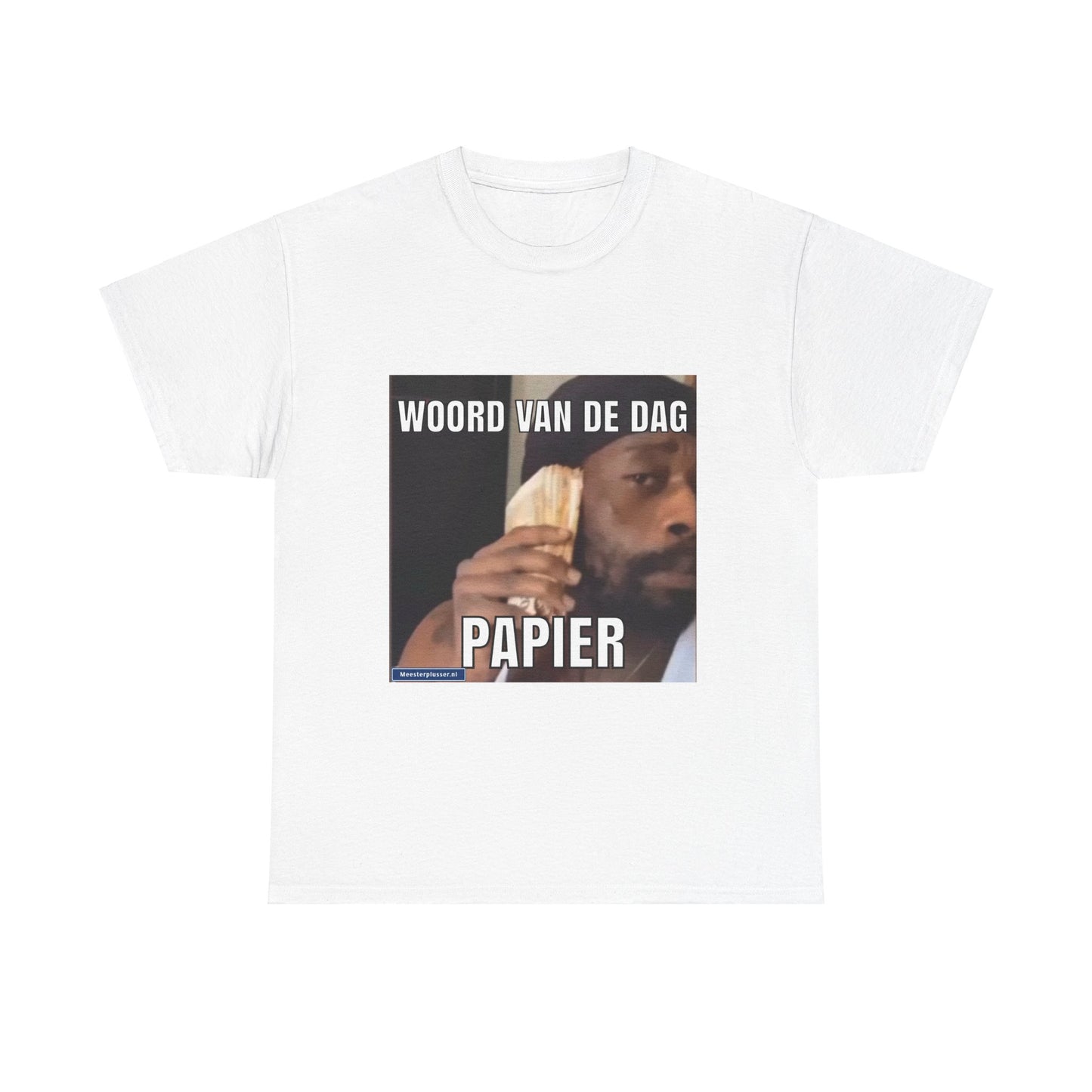 ''Papier'' Word of the day T-shirt - Meesterplusser.nl