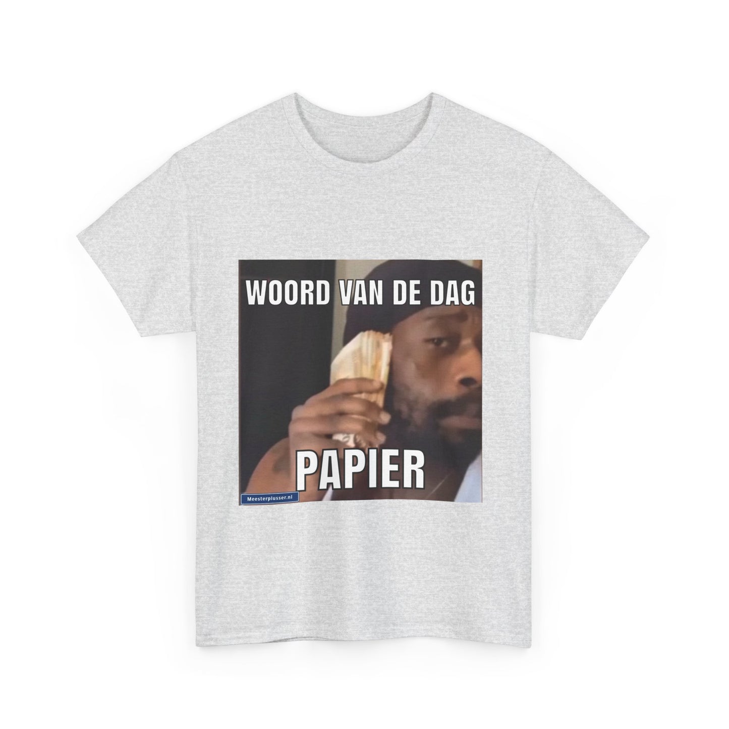 ''Papier'' Word of the day T-shirt - Meesterplusser.nl