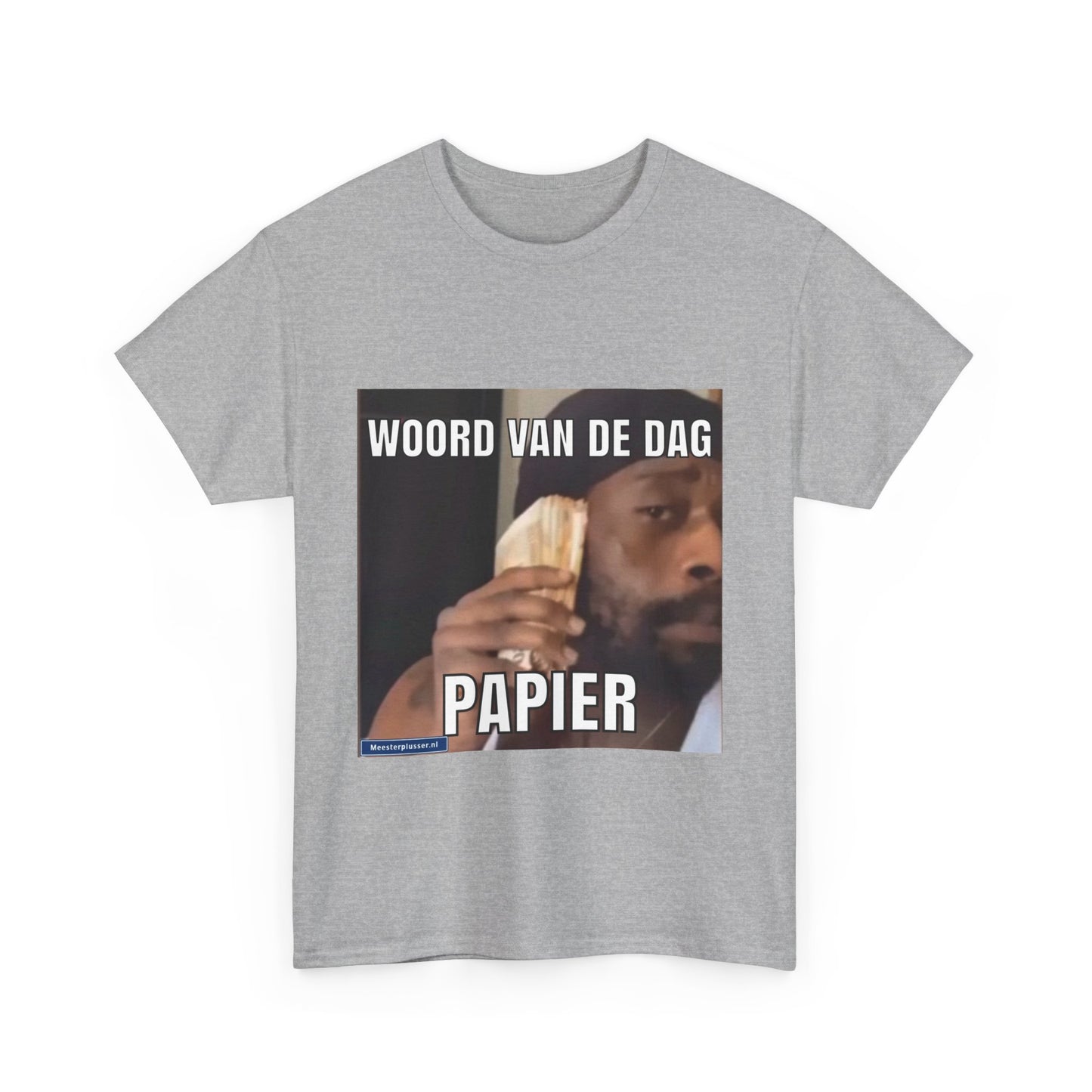 ''Papier'' Word of the day T-shirt - Meesterplusser.nl
