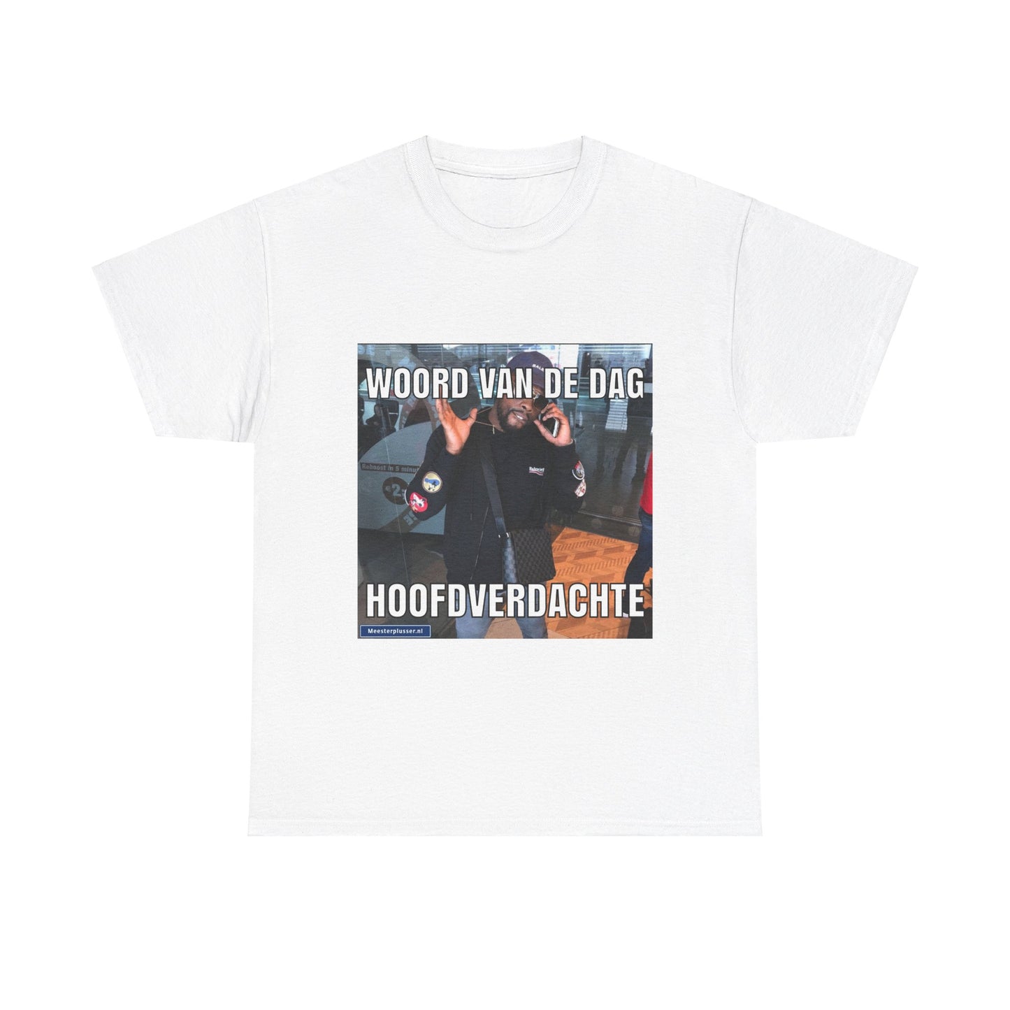 T-Shirt „Hauptverdächtiger“ mit dem Wort des Tages