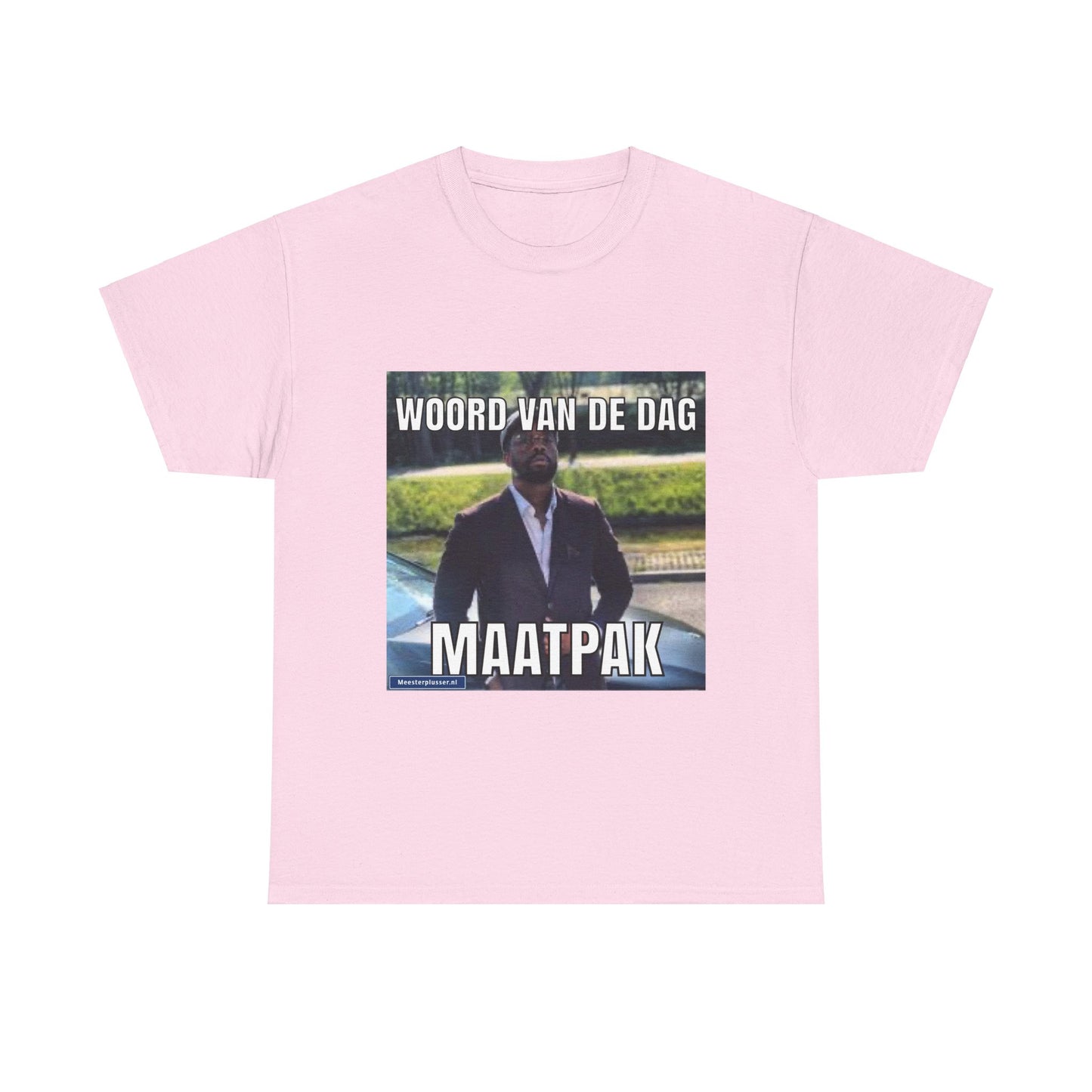 T-Shirt „Maßgeschneiderter Anzug“ mit Wort des Tages