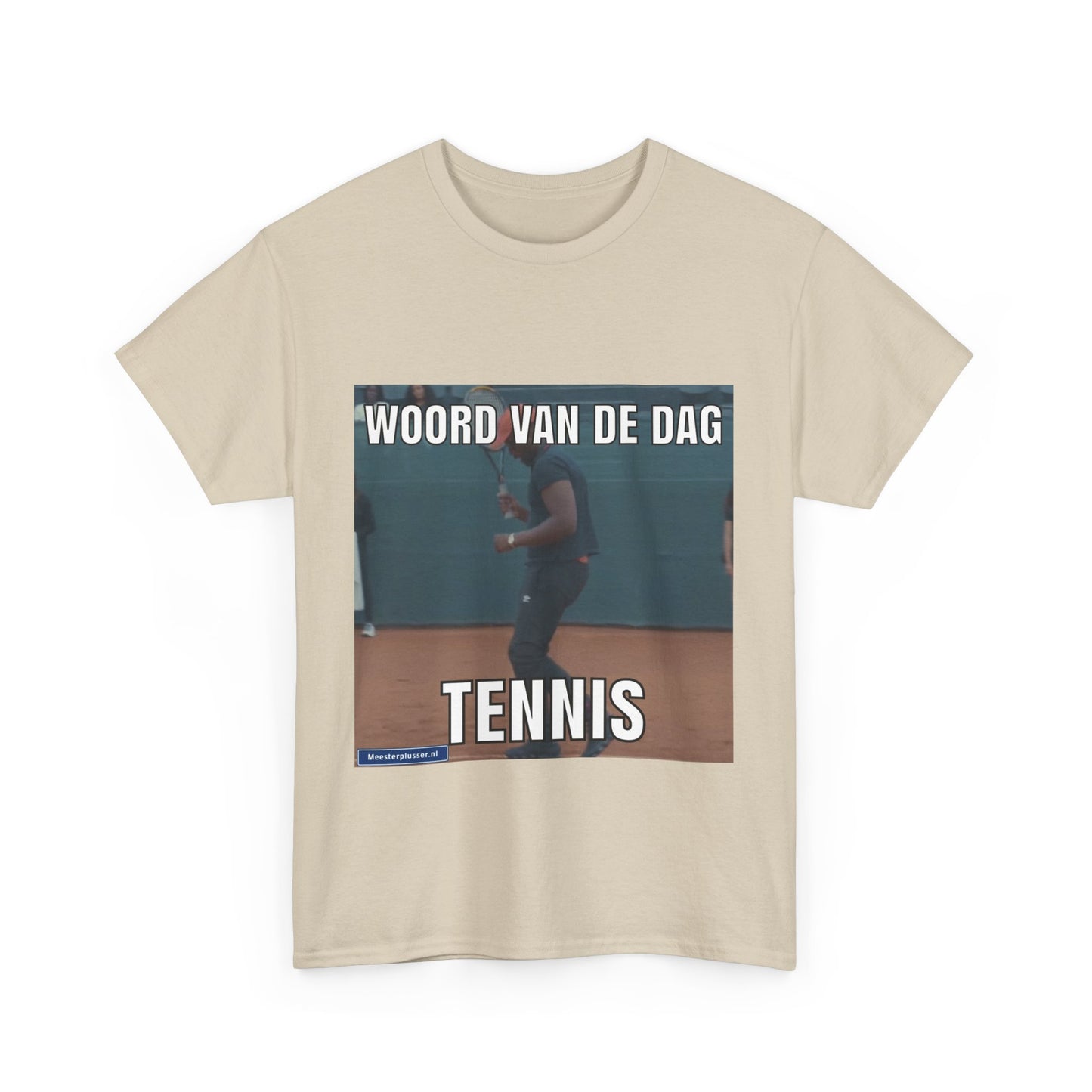 T-Shirt mit dem Wort „Tennis“ des Tages