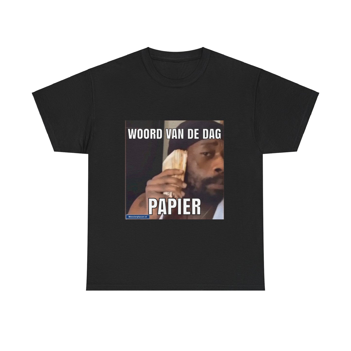 ''Papier'' Word of the day T-shirt - Meesterplusser.nl