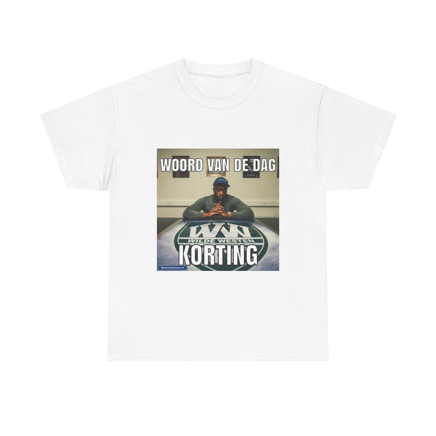 ''Korting'' Word of the day T-shirt - Meesterplusser.nl