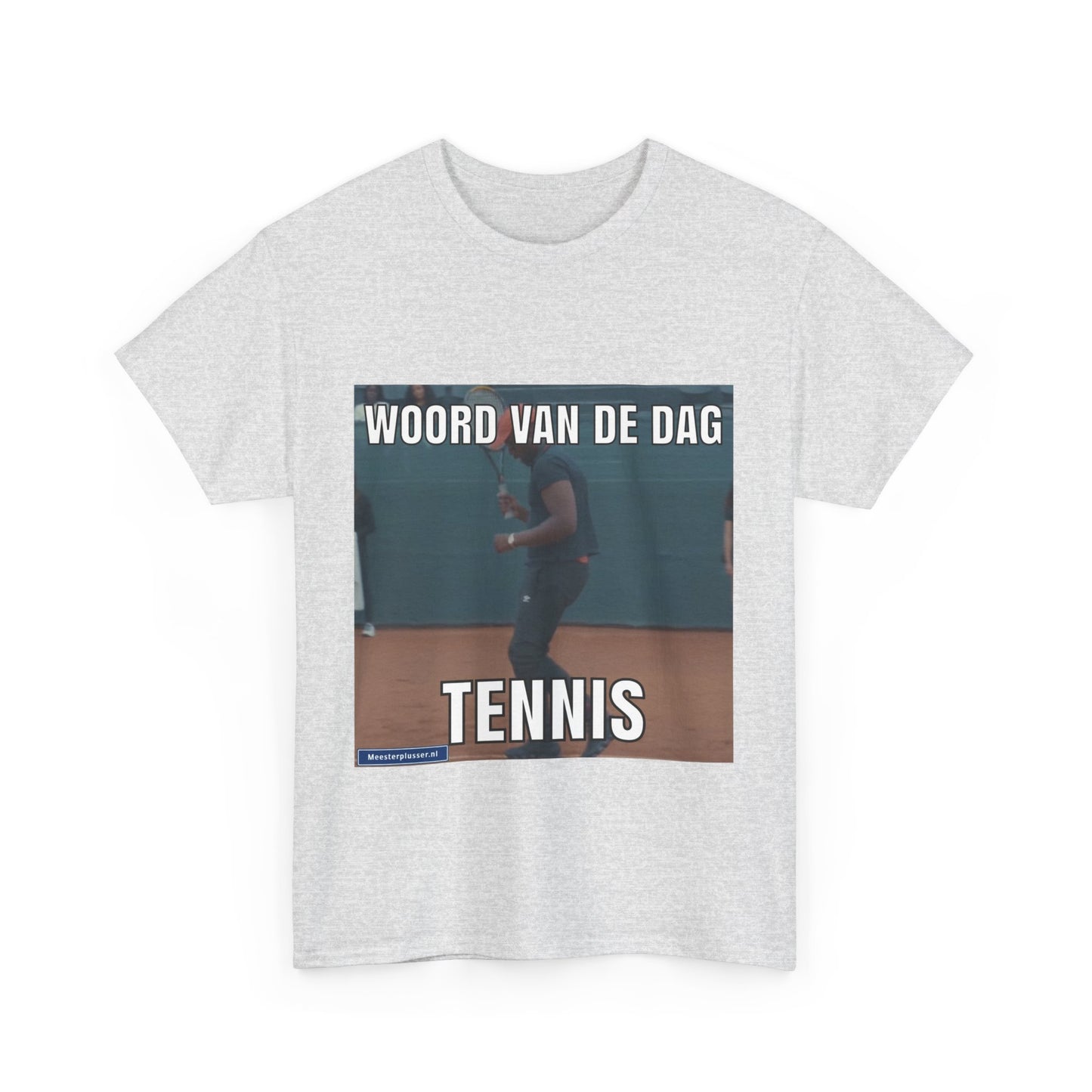 T-Shirt mit dem Wort „Tennis“ des Tages
