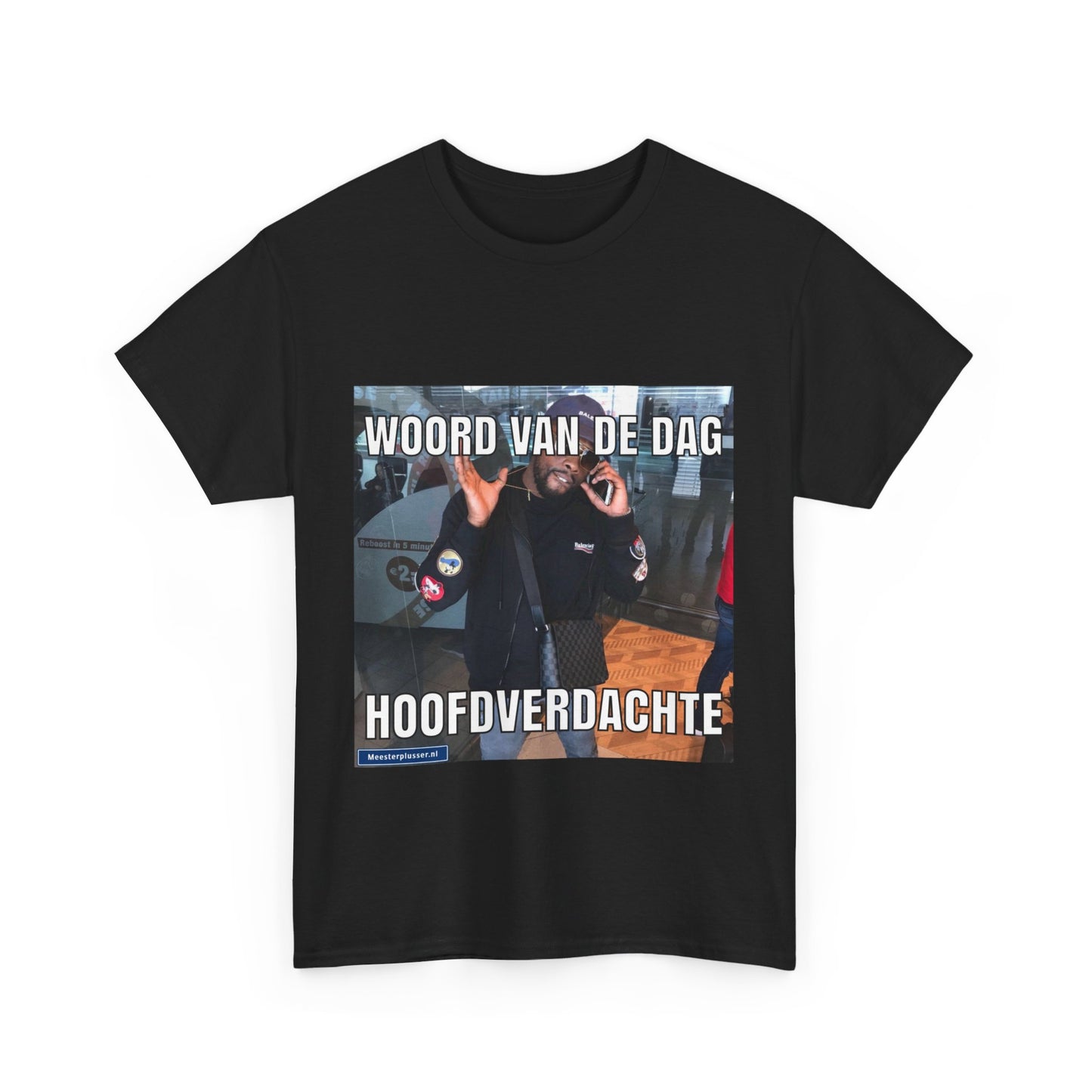 T-Shirt „Hauptverdächtiger“ mit dem Wort des Tages