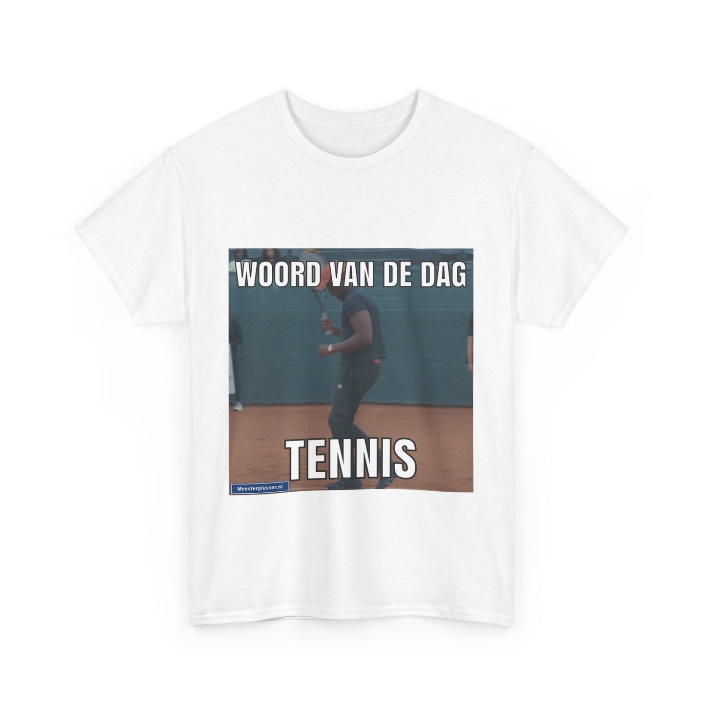 T-Shirt mit dem Wort „Tennis“ des Tages