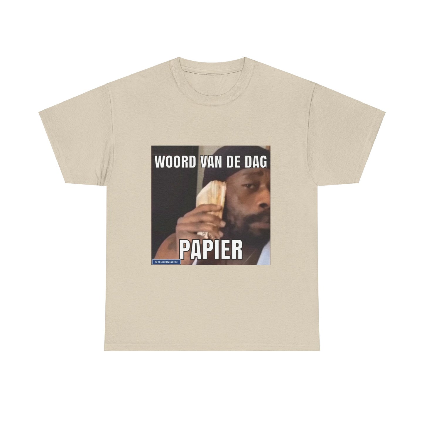 ''Papier'' Word of the day T-shirt - Meesterplusser.nl