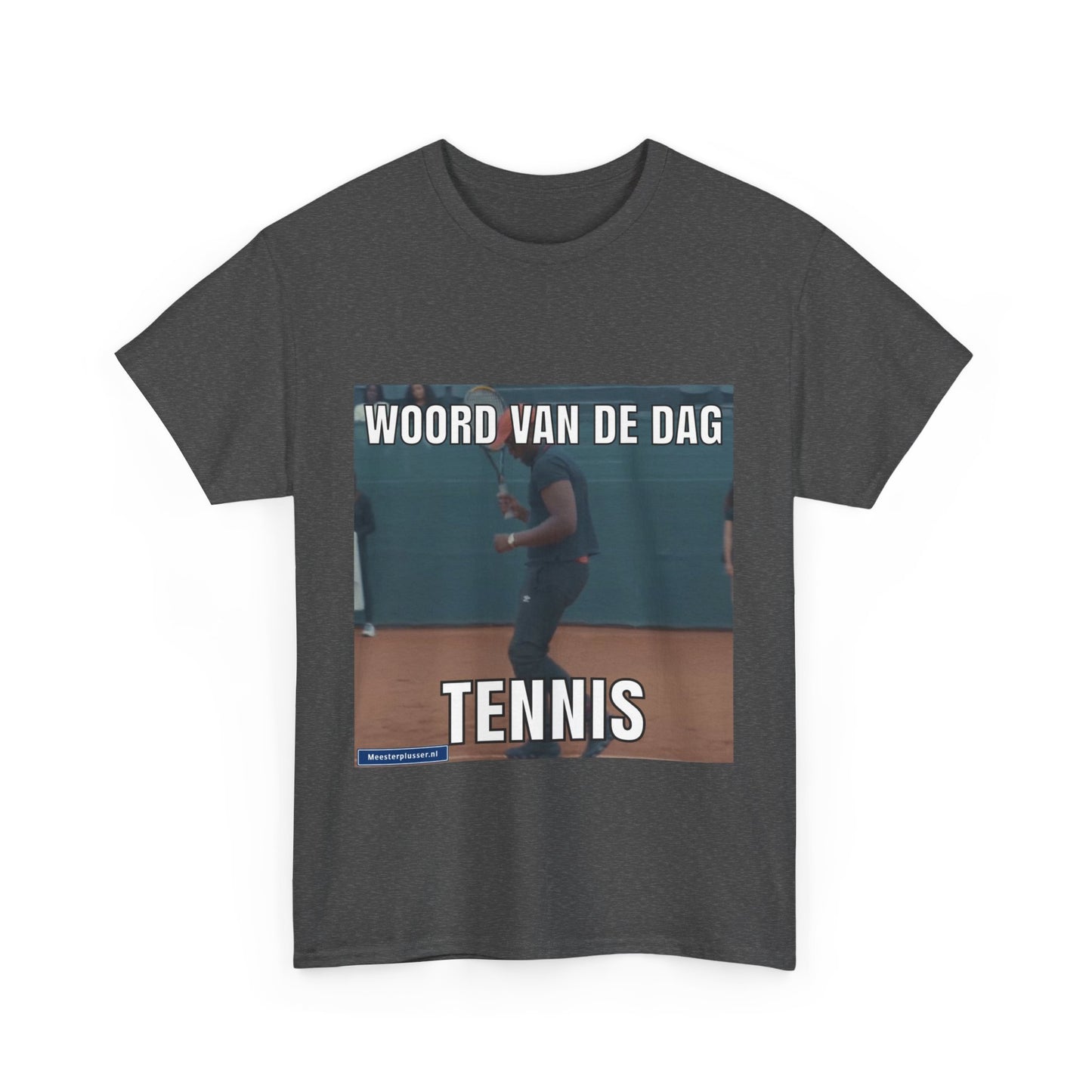 T-Shirt mit dem Wort „Tennis“ des Tages