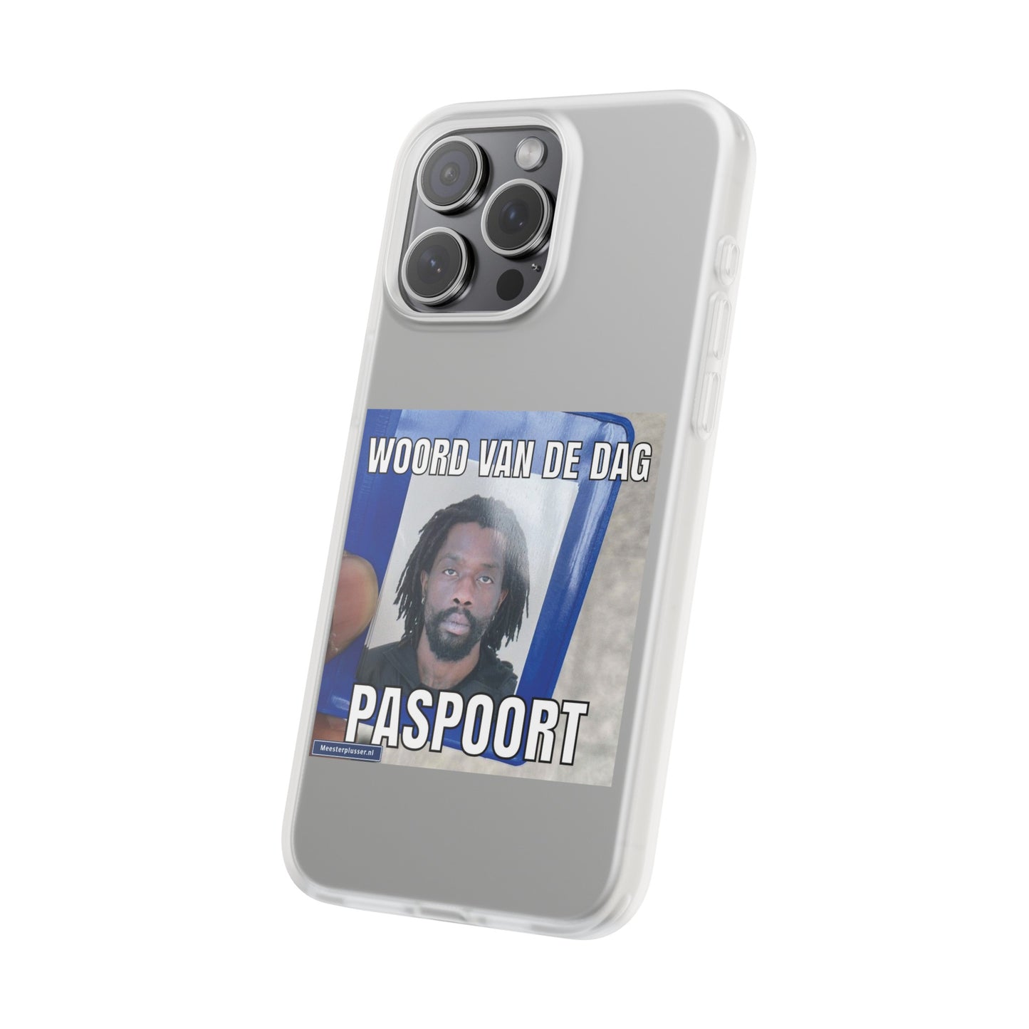 Word of the day 'Paspoort' telefoonhoesje