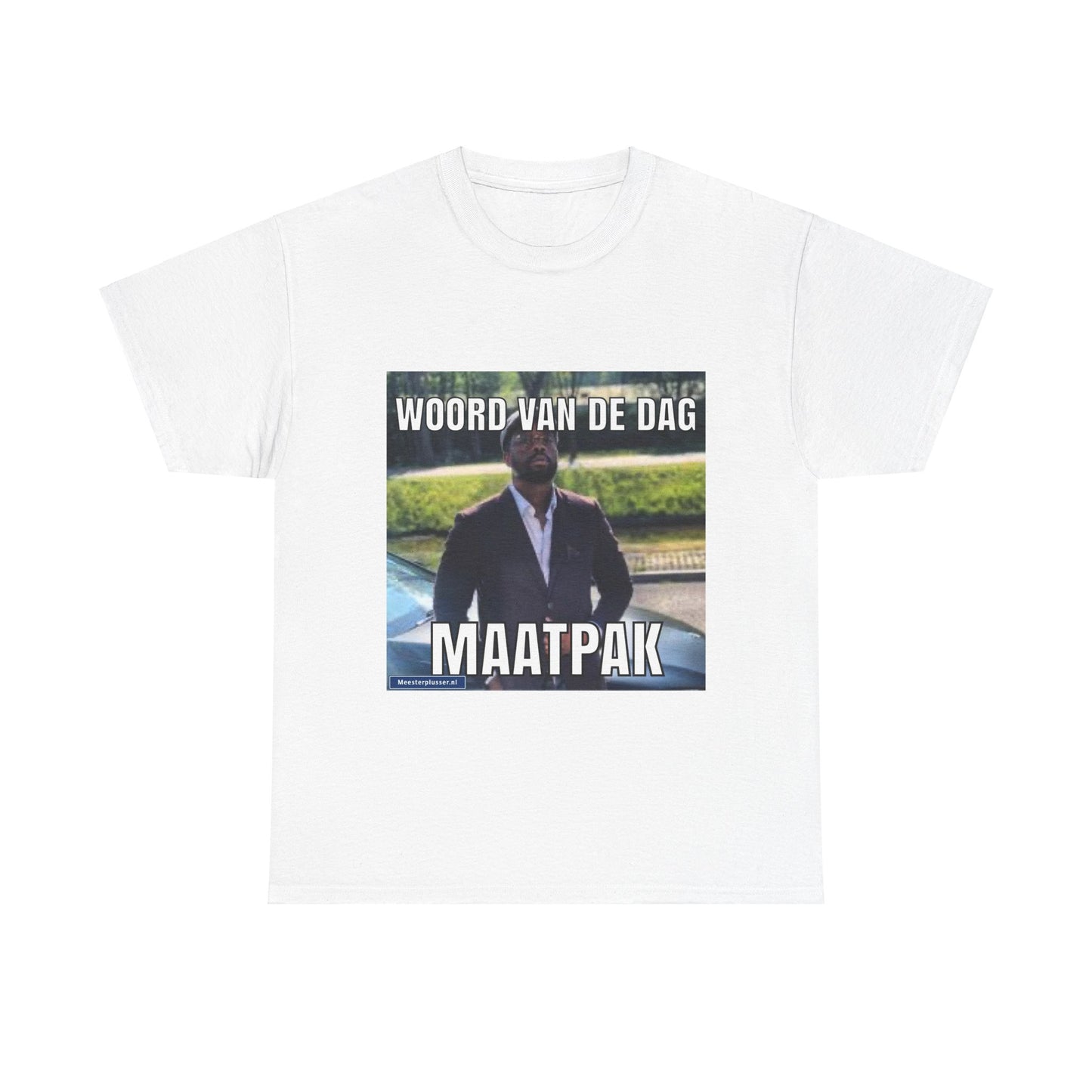 T-Shirt „Maßgeschneiderter Anzug“ mit Wort des Tages