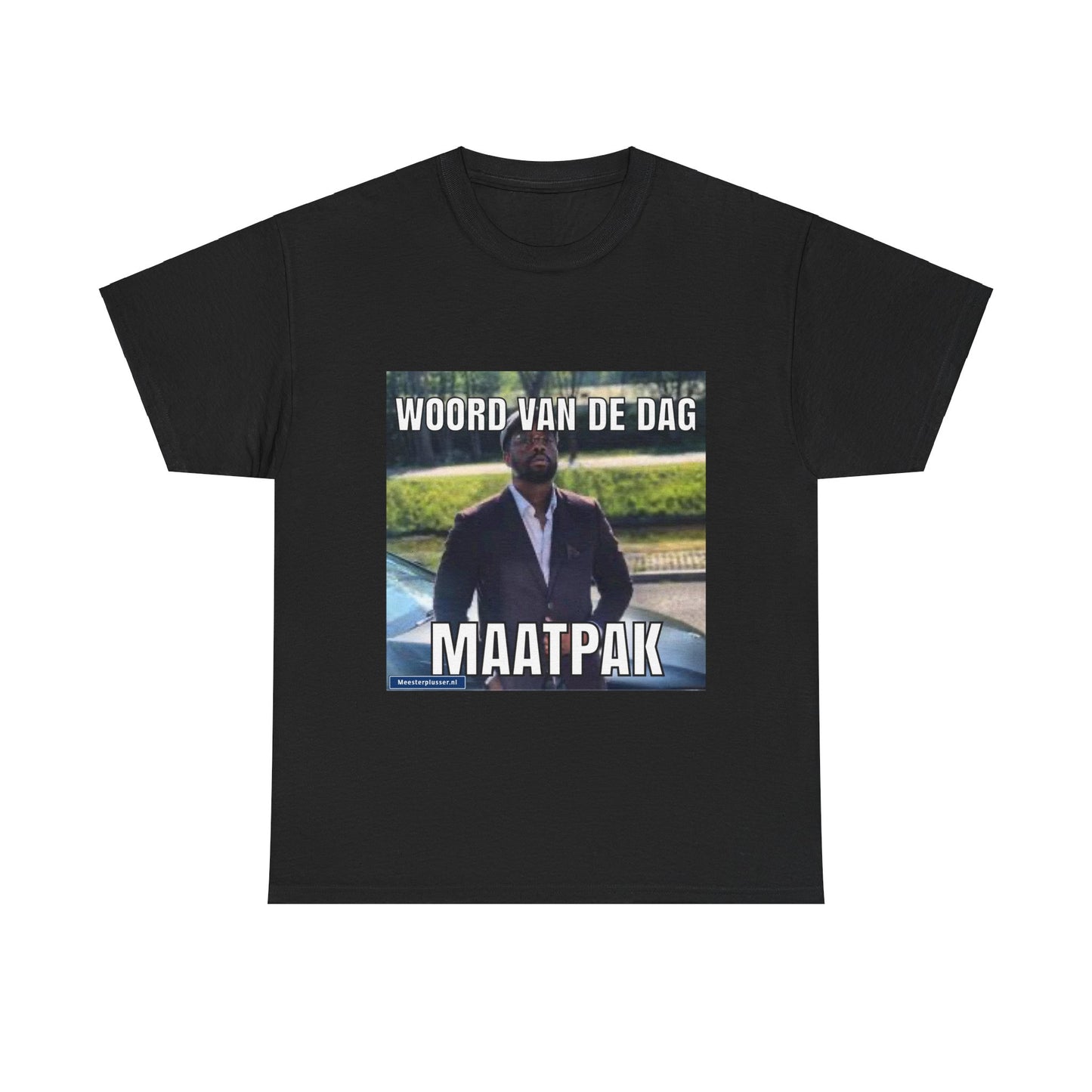 T-Shirt „Maßgeschneiderter Anzug“ mit Wort des Tages