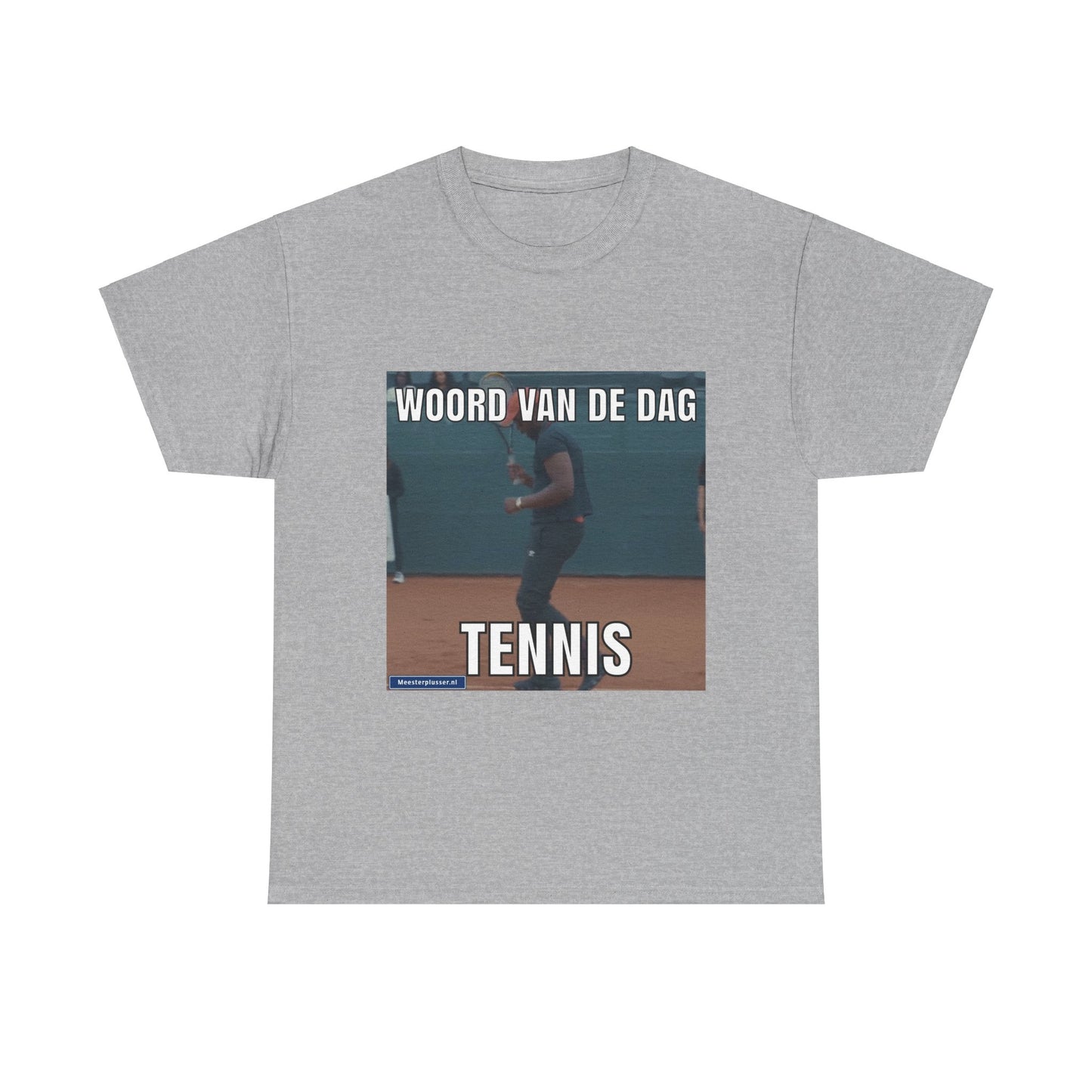 T-Shirt mit dem Wort „Tennis“ des Tages