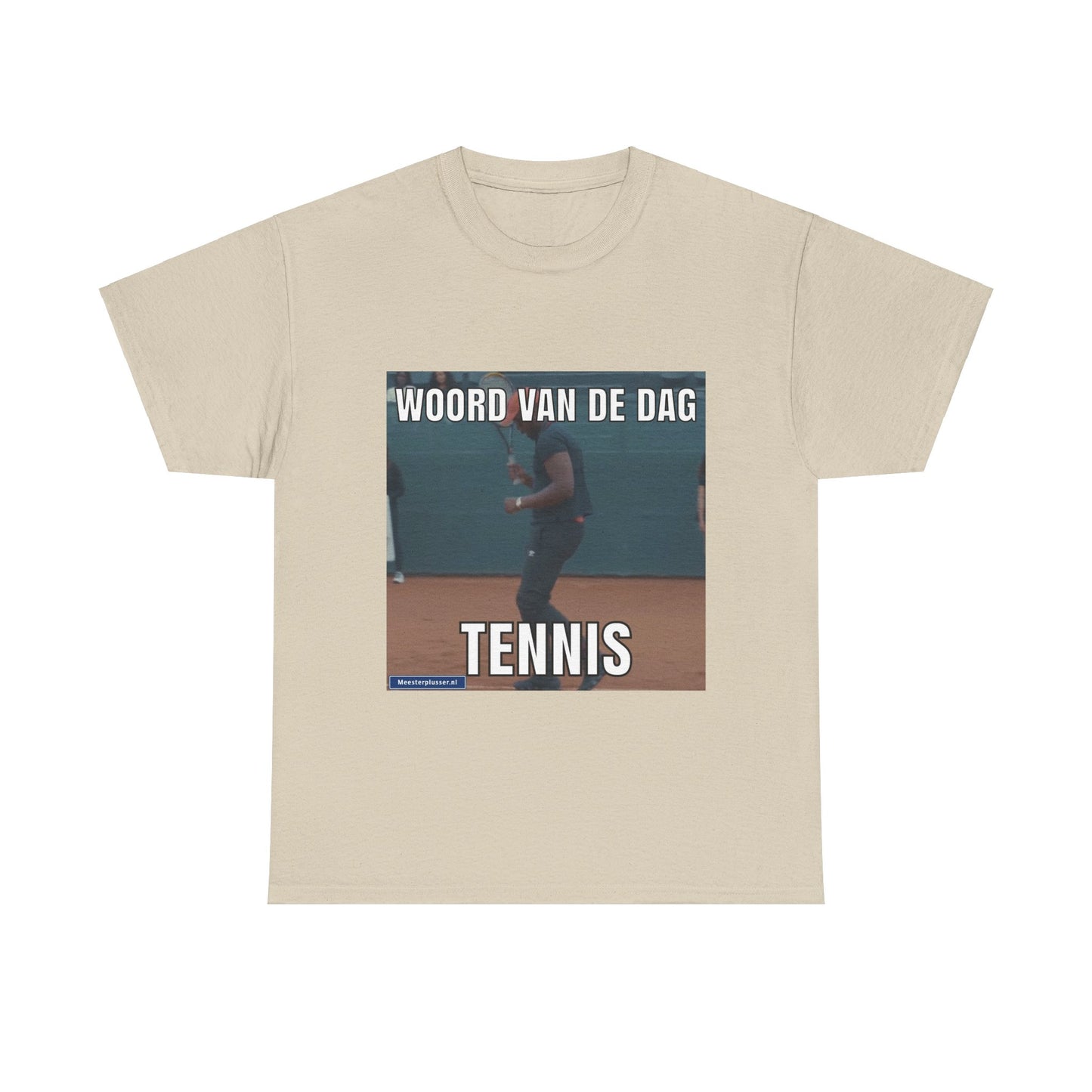 T-Shirt mit dem Wort „Tennis“ des Tages
