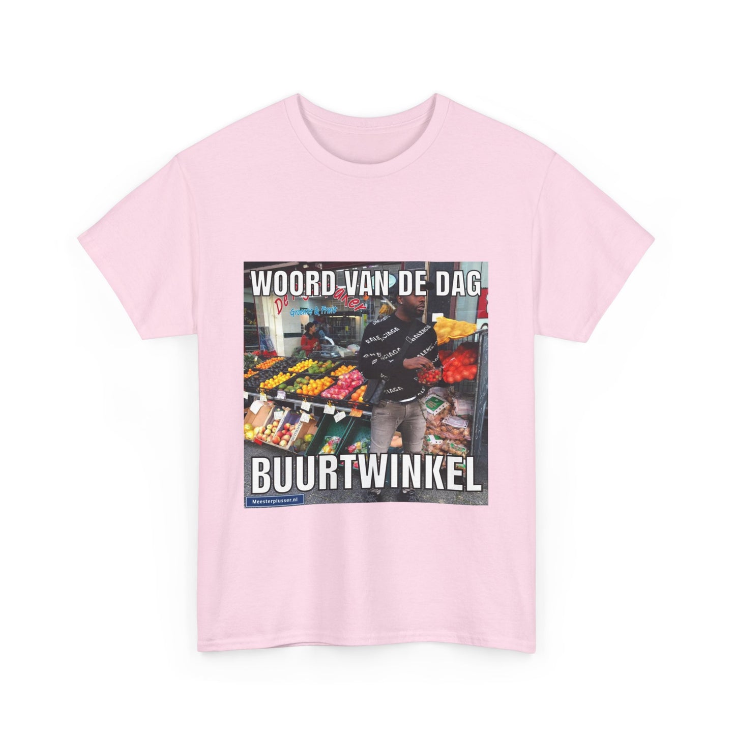 ''Buurtwinkel'' Word of the day T-shirt - Meesterplusser.nl