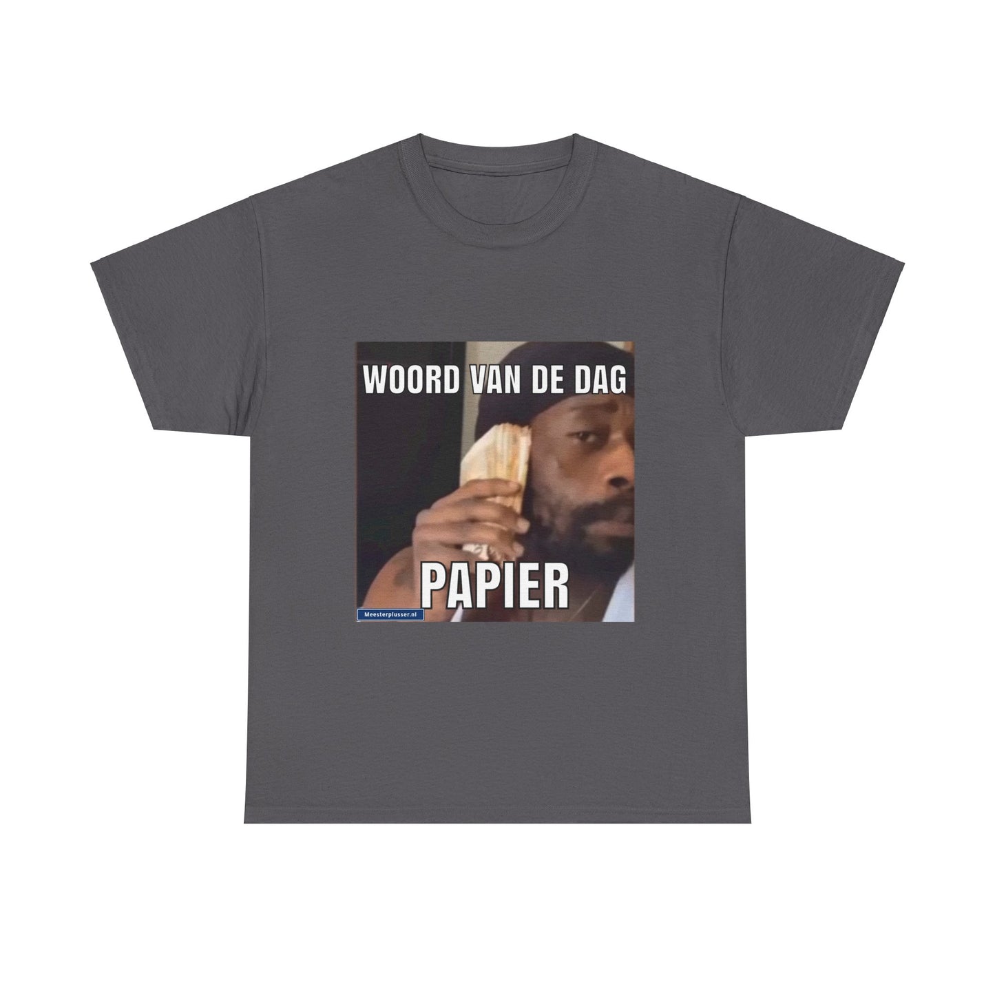 ''Papier'' Word of the day T-shirt - Meesterplusser.nl