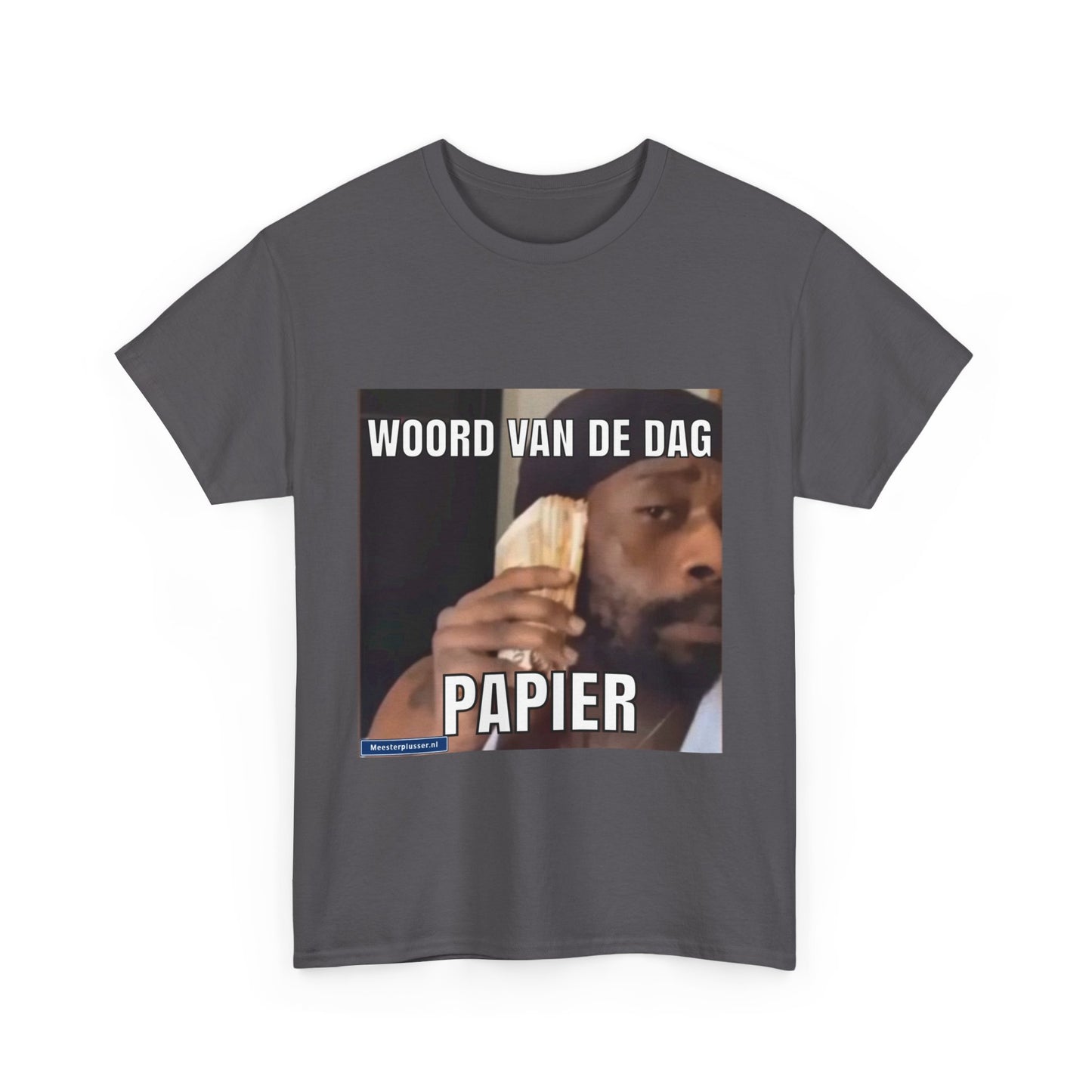 ''Papier'' Word of the day T-shirt - Meesterplusser.nl