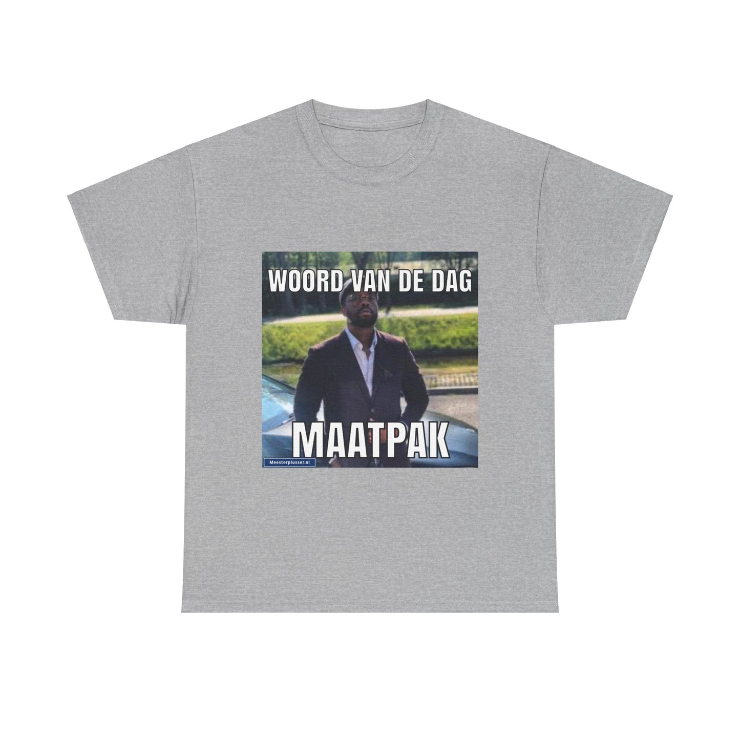 T-Shirt „Maßgeschneiderter Anzug“ mit Wort des Tages