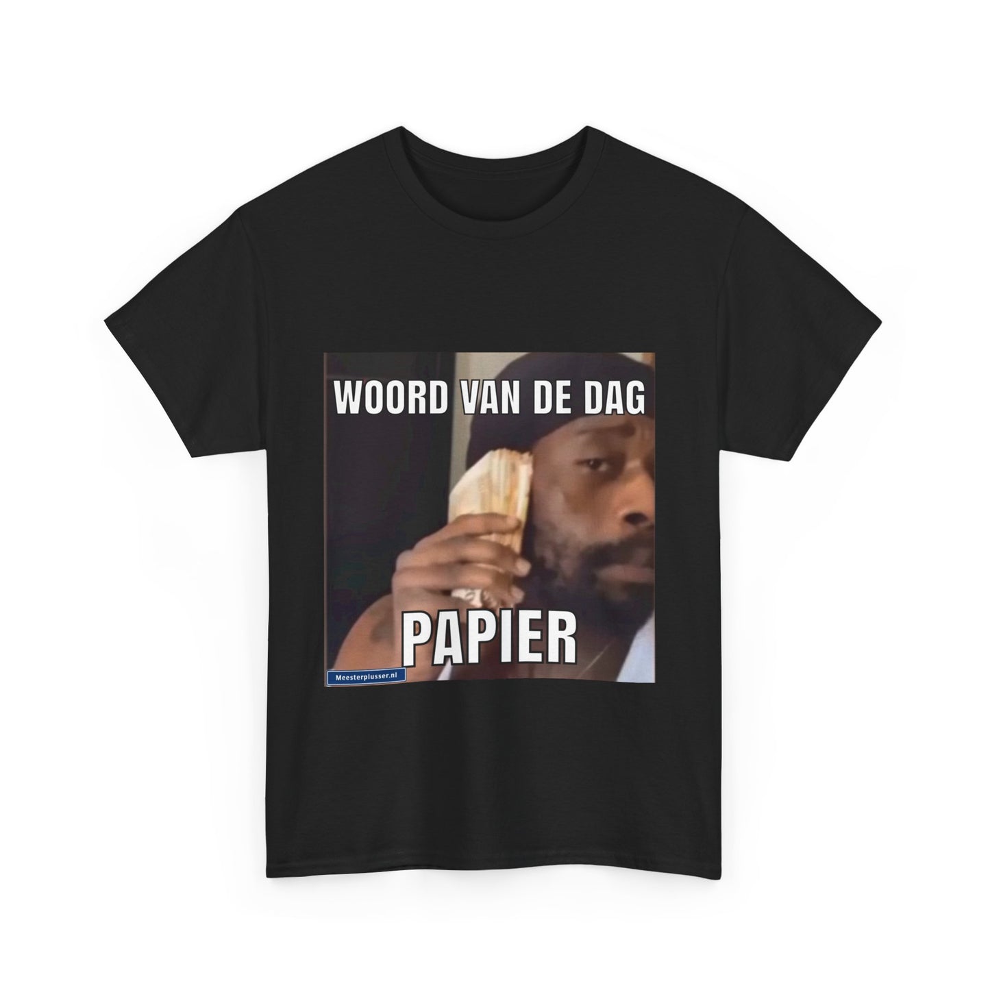 ''Papier'' Word of the day T-shirt - Meesterplusser.nl