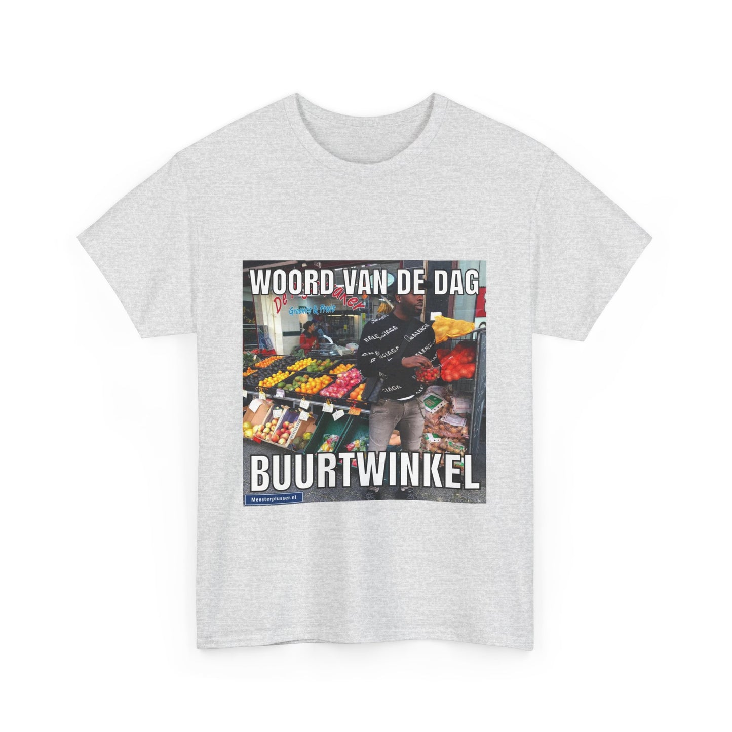 ''Buurtwinkel'' Word of the day T-shirt - Meesterplusser.nl