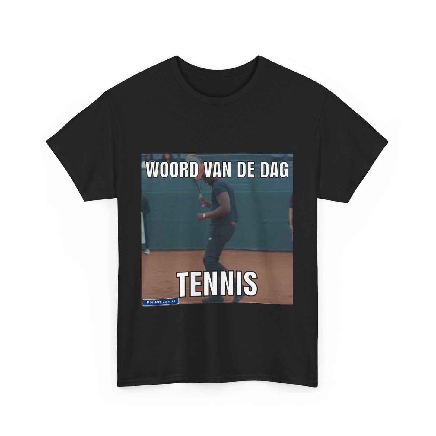 T-Shirt mit dem Wort „Tennis“ des Tages