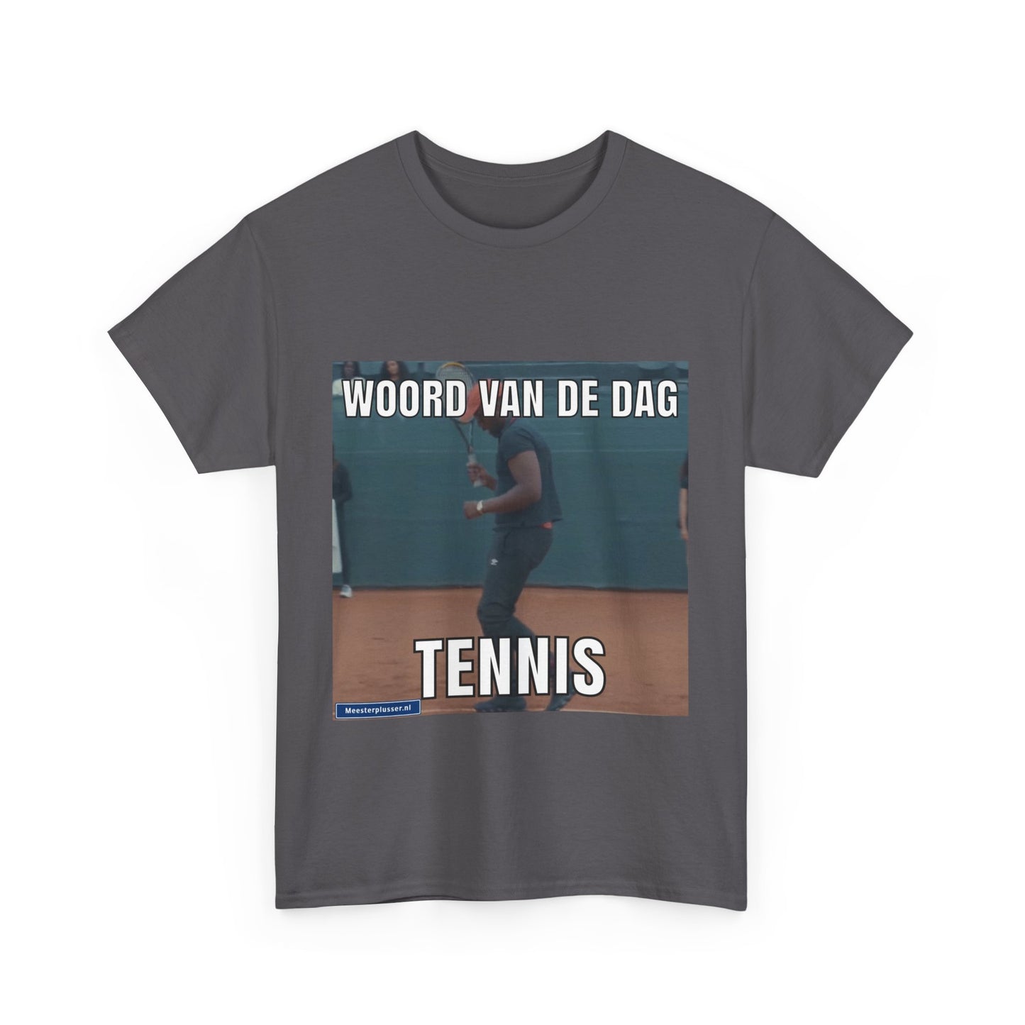 T-Shirt mit dem Wort „Tennis“ des Tages