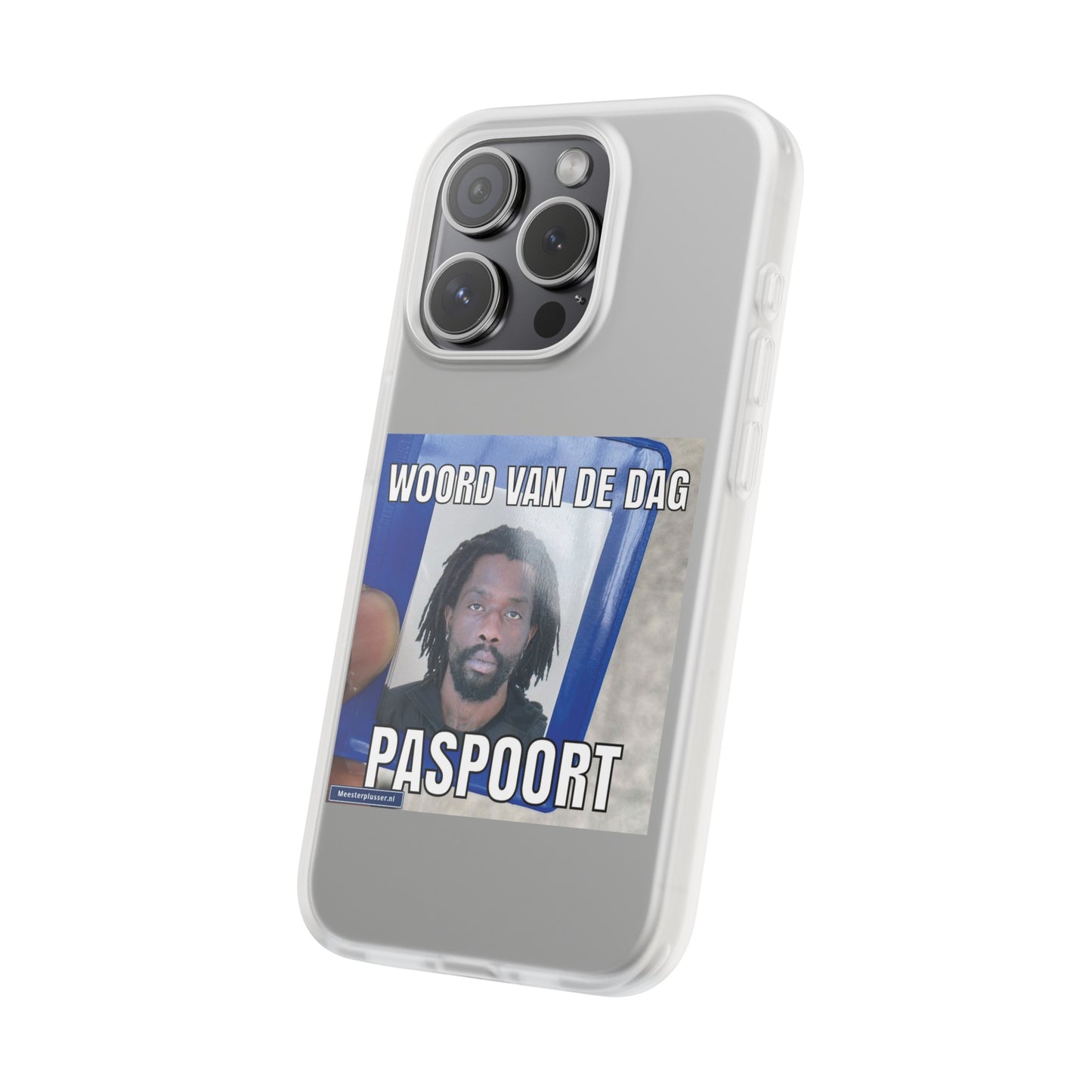 Word of the day 'Paspoort' telefoonhoesje