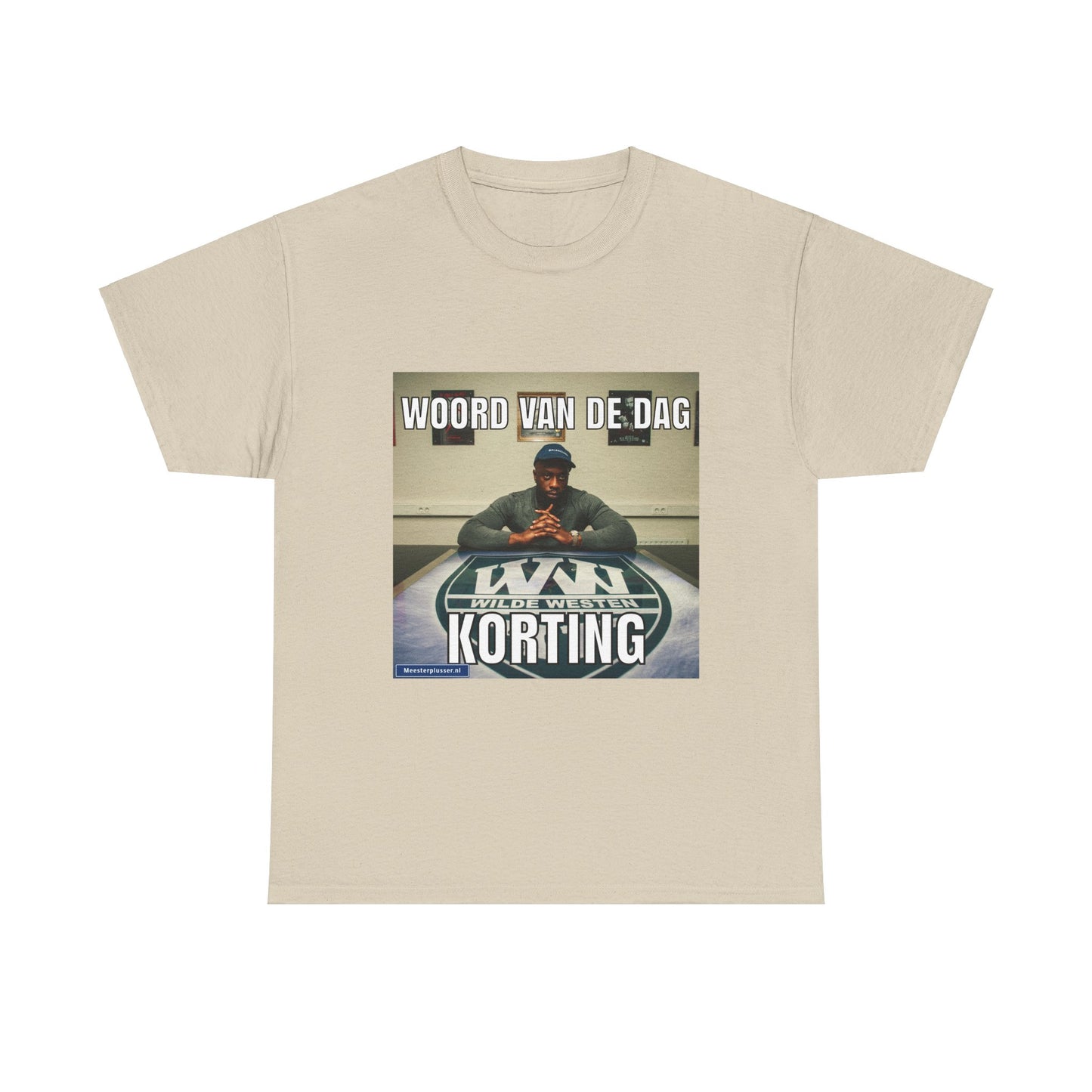 ''Korting'' Word of the day T-shirt - Meesterplusser.nl