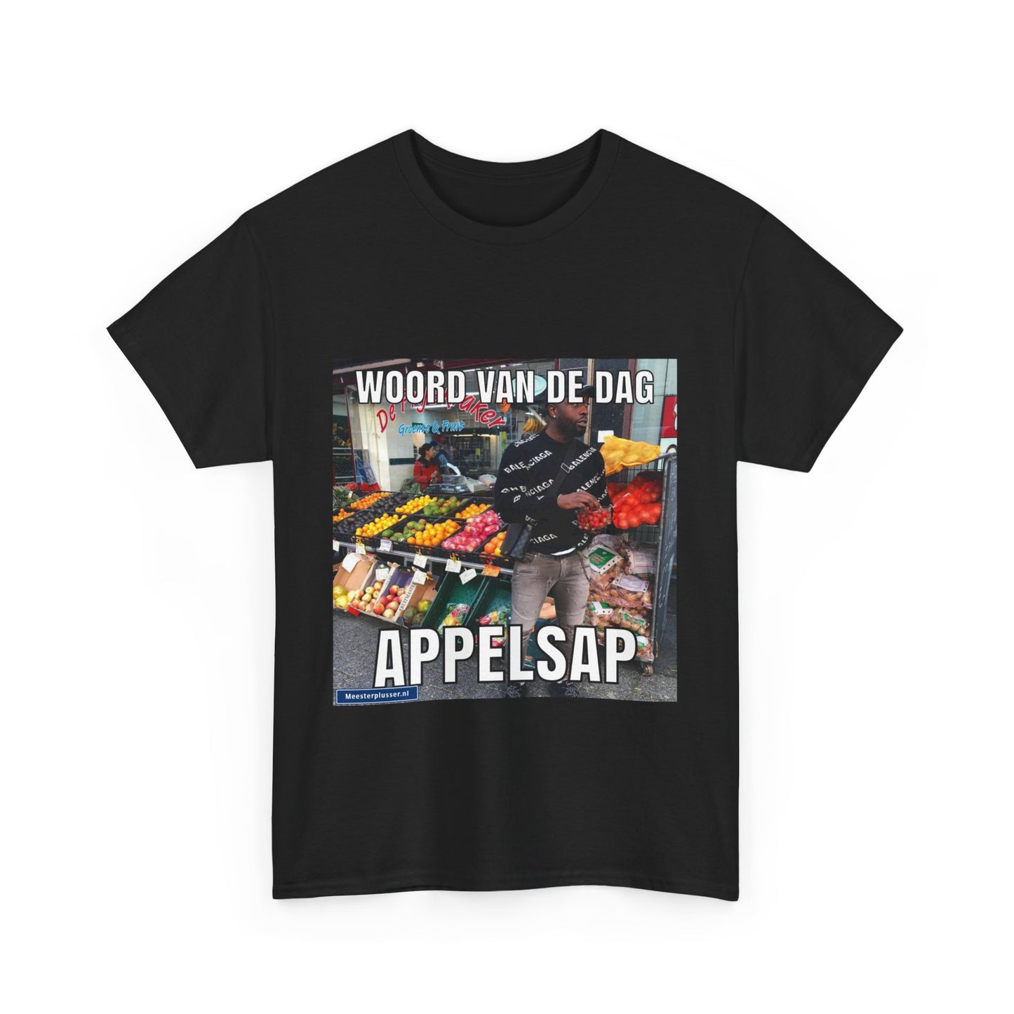 ''Appelsap'' Word of the day T-shirt - Meesterplusser.nl