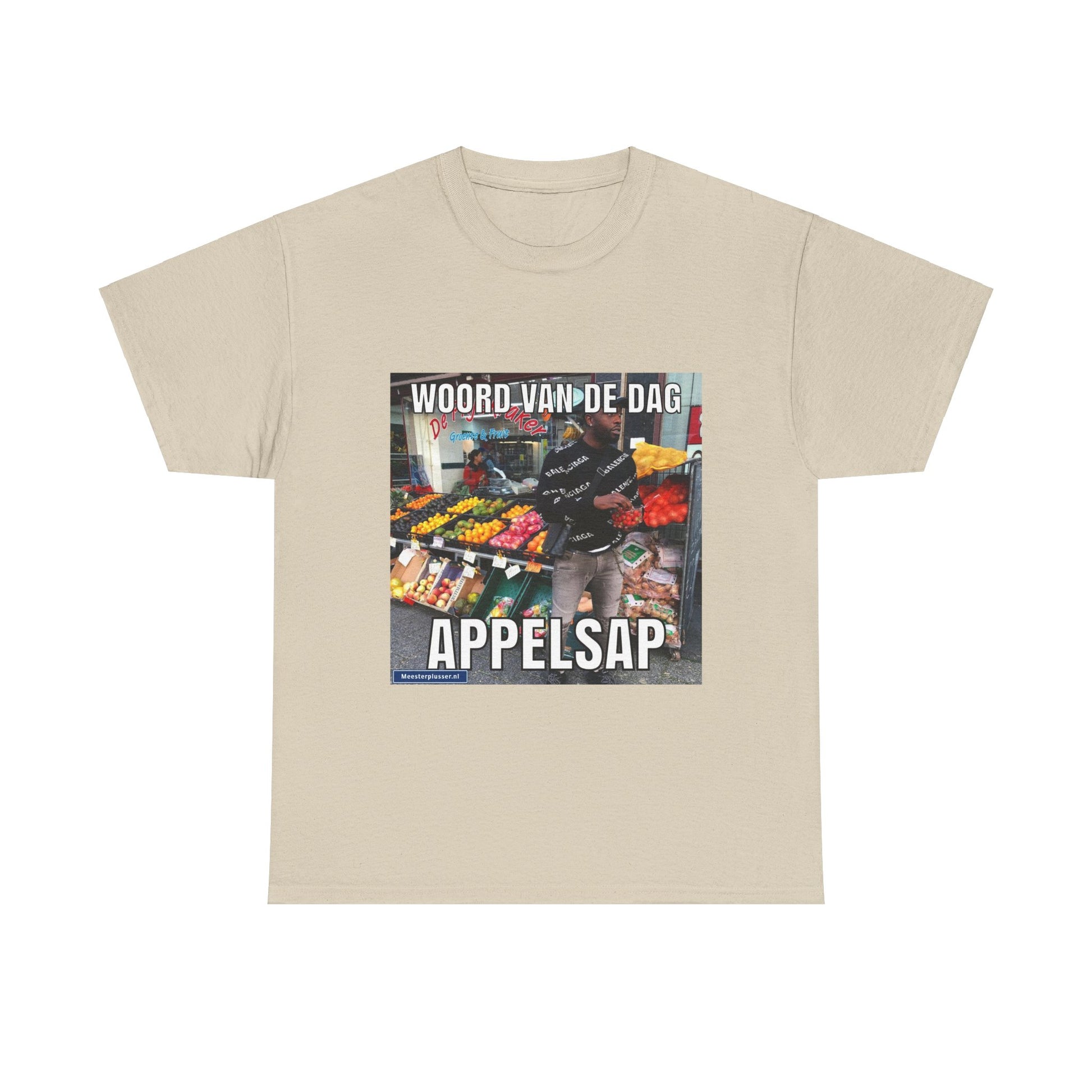 ''Appelsap'' Word of the day T-shirt - Meesterplusser.nl