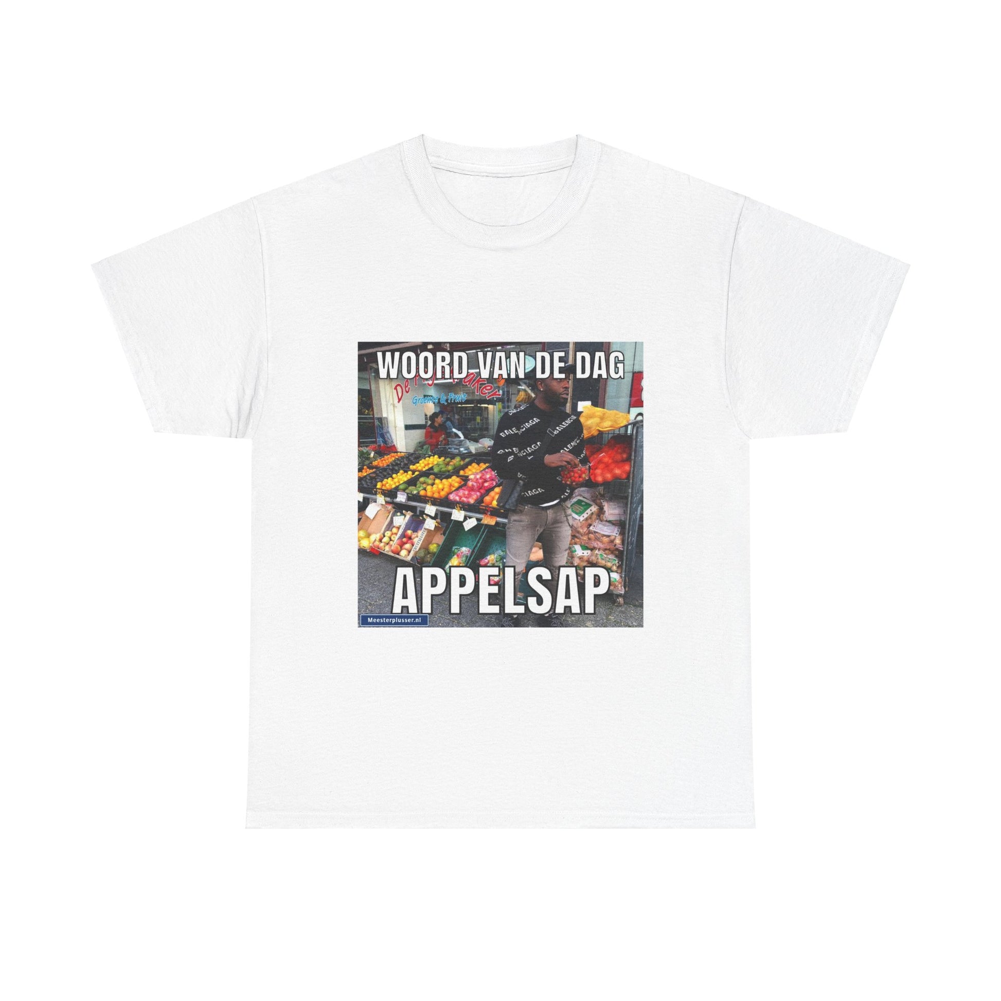 ''Appelsap'' Word of the day T-shirt - Meesterplusser.nl