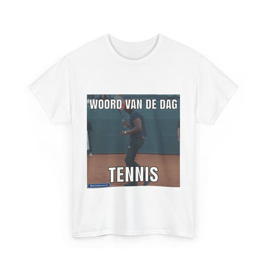 T-Shirt mit dem Wort „Tennis“ des Tages 