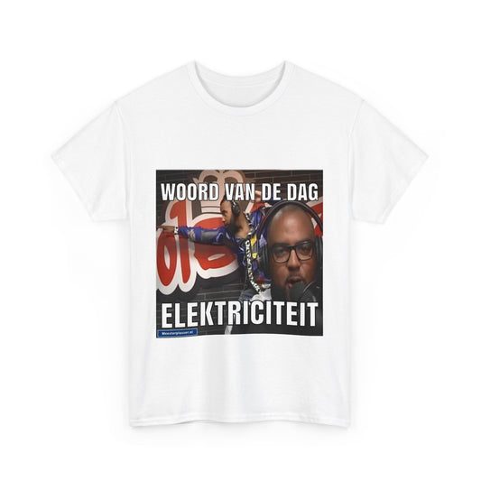 T-Shirt mit dem Wort „Elektrizität“ des Tages 