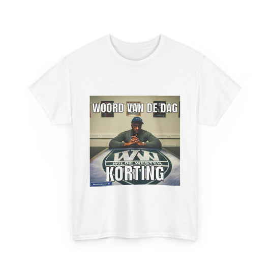 ''Korting'' Word of the day T-shirt - Meesterplusser.nl